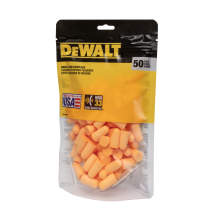 DEWALT® DPG12 Small Disposable Foam Uncorded Earplugs - Bag of 50