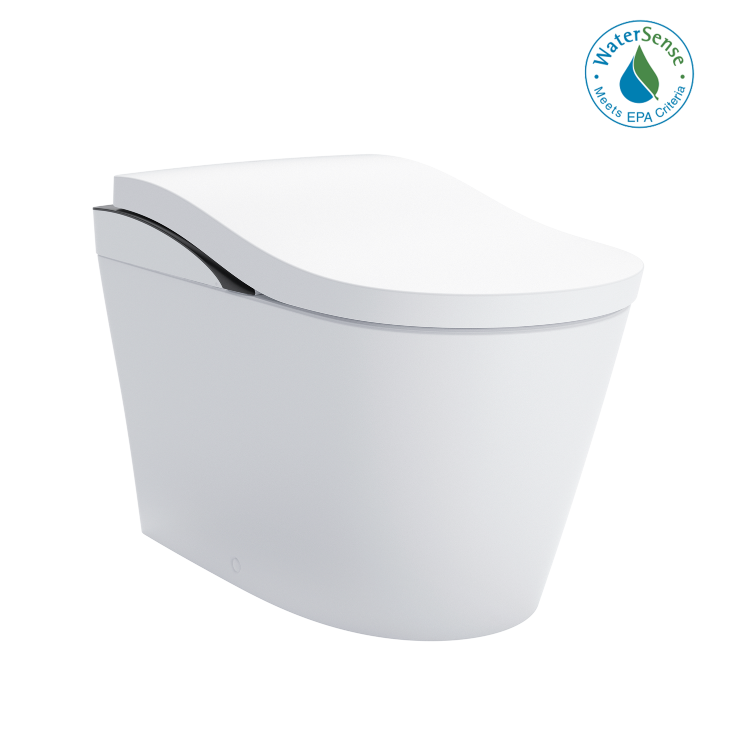 TOTO NEOREST LS Dual Flush 1.0 or 0.8 GF Integrated Bidet Toilet, Cotton White with Black Trim, Vitreous China and Plastic, MS8732CUMFG#01B