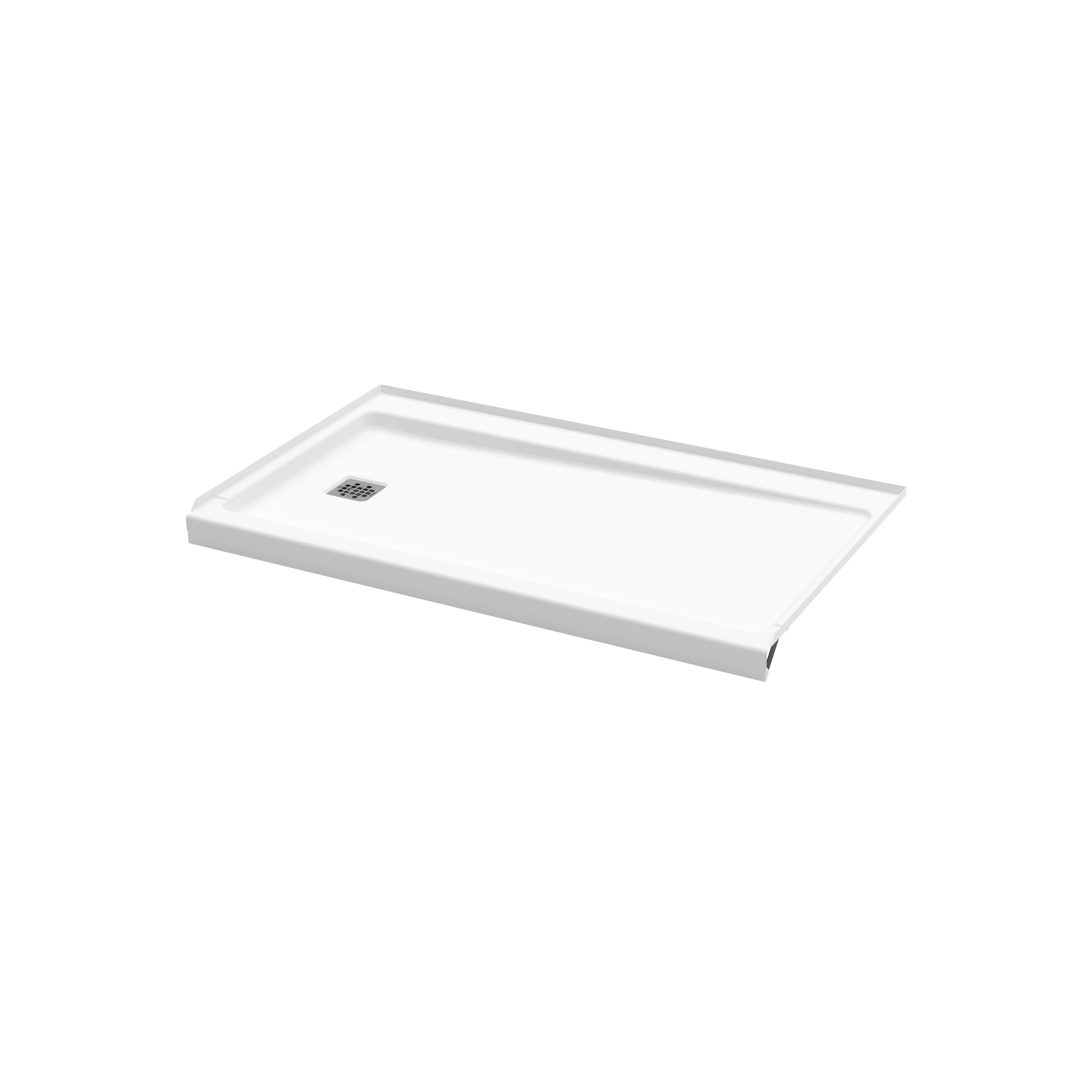 Showercast Porcelain Enamel Alcove Shower Base In Square In Chrome view 17