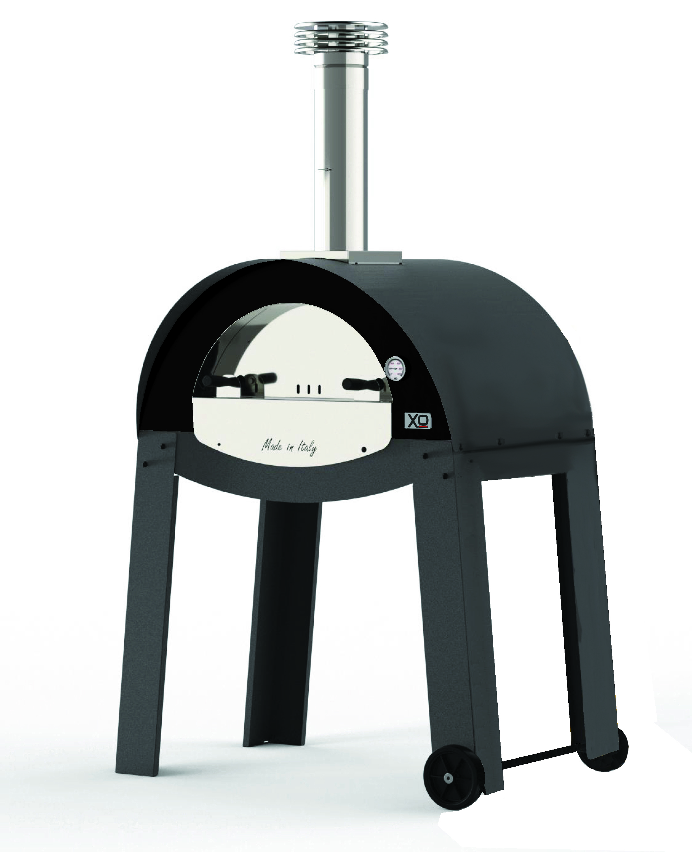 XO Appliances Freestanding 28 x 20in Wood Fired Pizza Oven Carbona (Black)