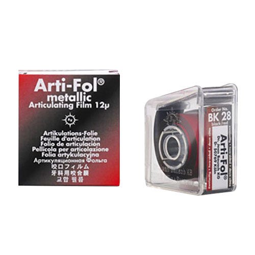 Arti-Fol® Articulating Film Metalic Black/Red 12 Microns - 20m Roll