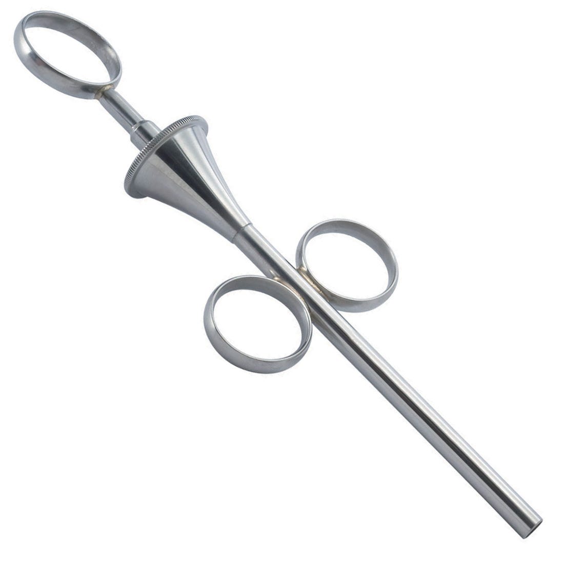 Stainless Steel Graft Delivery Syringe with funnel- 5.0mm Opening (Straight)