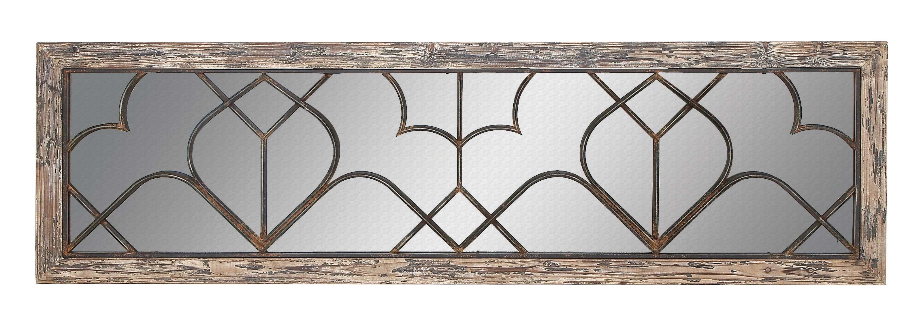 Brown Metal Vintage Wall Mirror, 18" x 63" x 1"