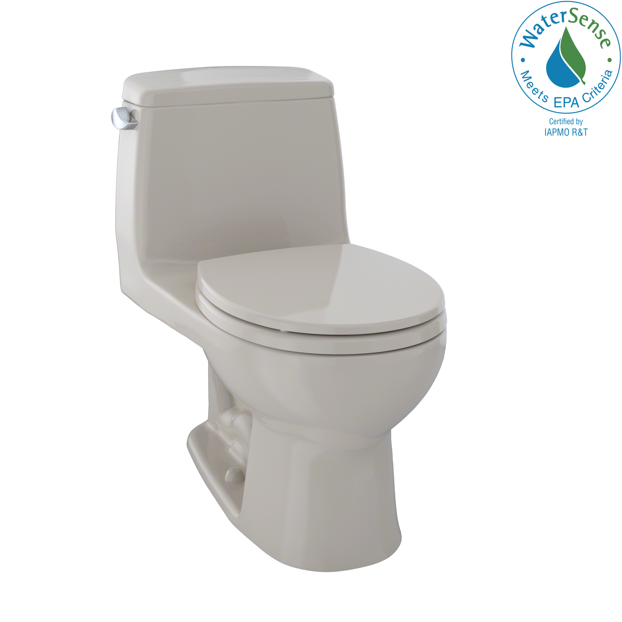 TOTO Eco UltraMax One-Piece Round Bowl 1.28 GPF Toilet, Bone, Vitreous China, MS853113E#03