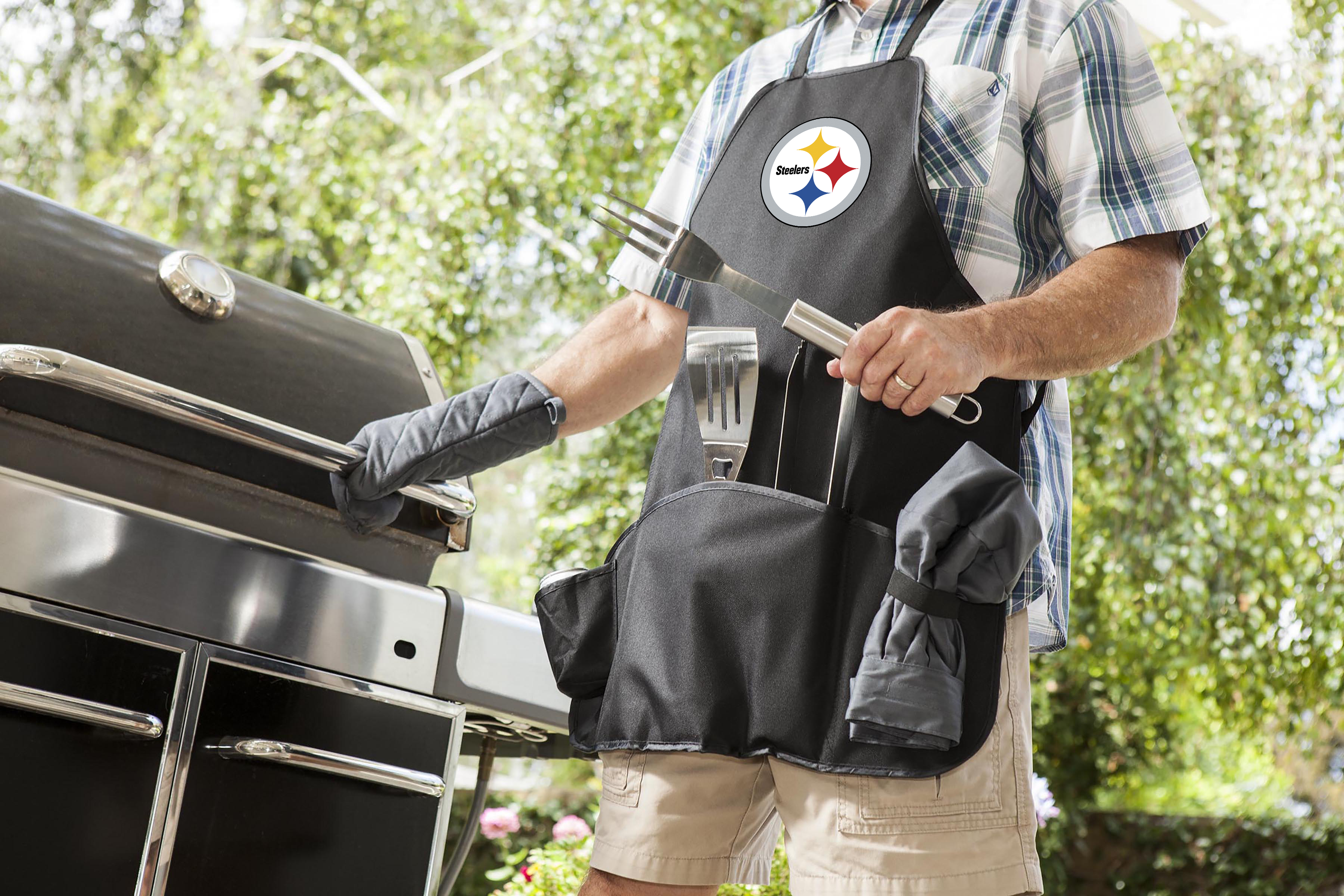 Pittsburgh Steelers - BBQ Apron Tote Pro Grill Set