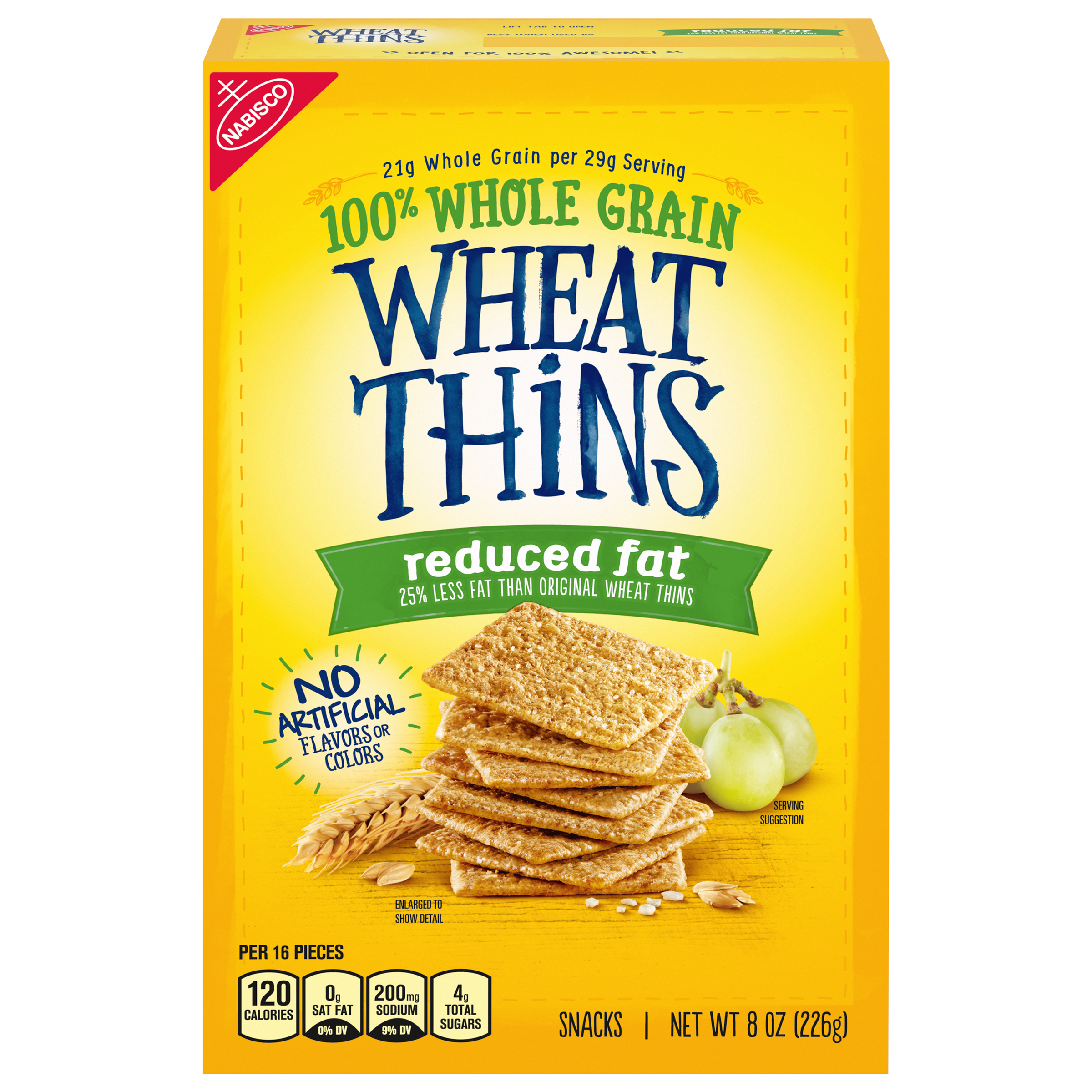 Wheat Thins Reduced Fat Whole Grain Wheat Crackers, 8 oz-thumbnail-0