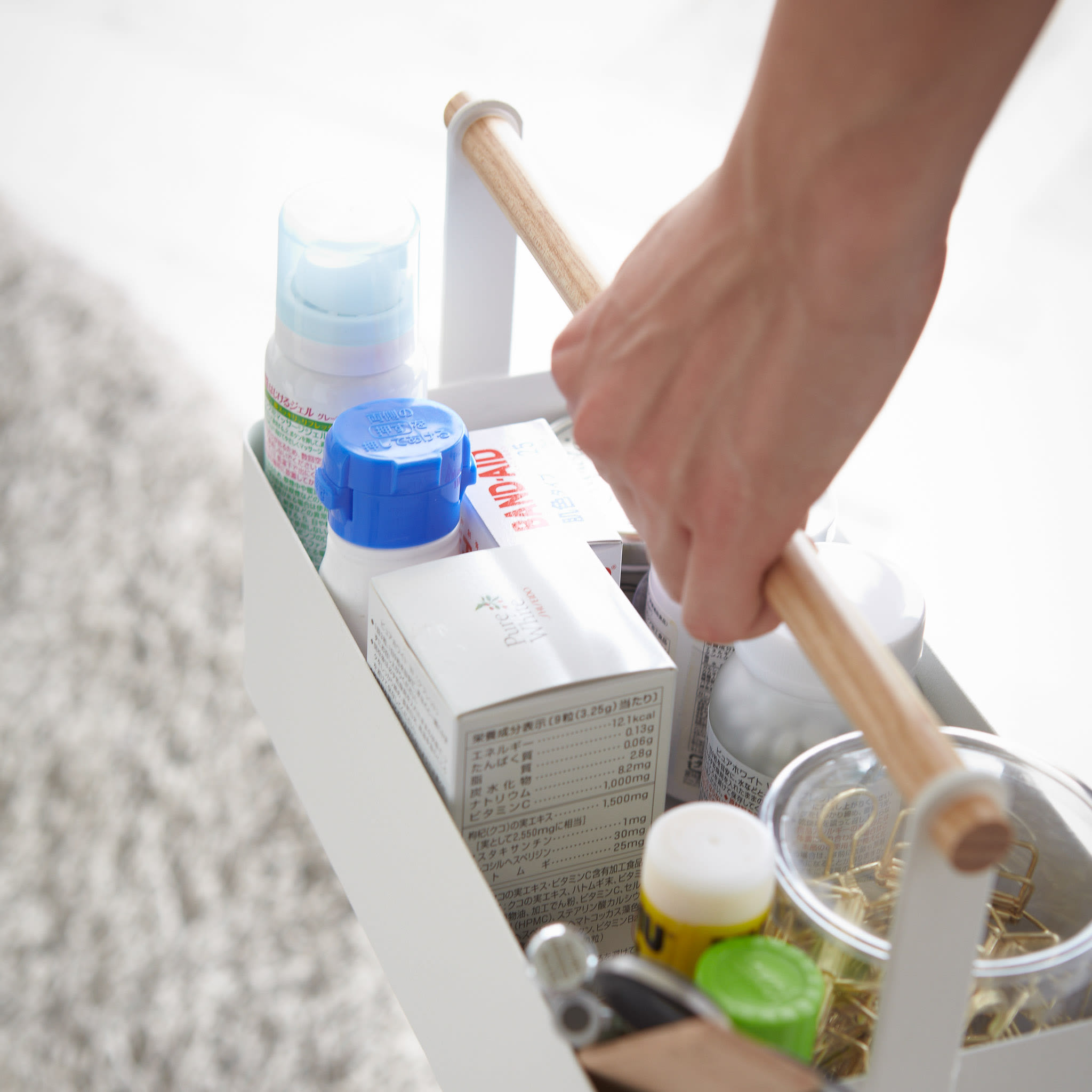 Tool Basket L : Comfortable Carrying Handle