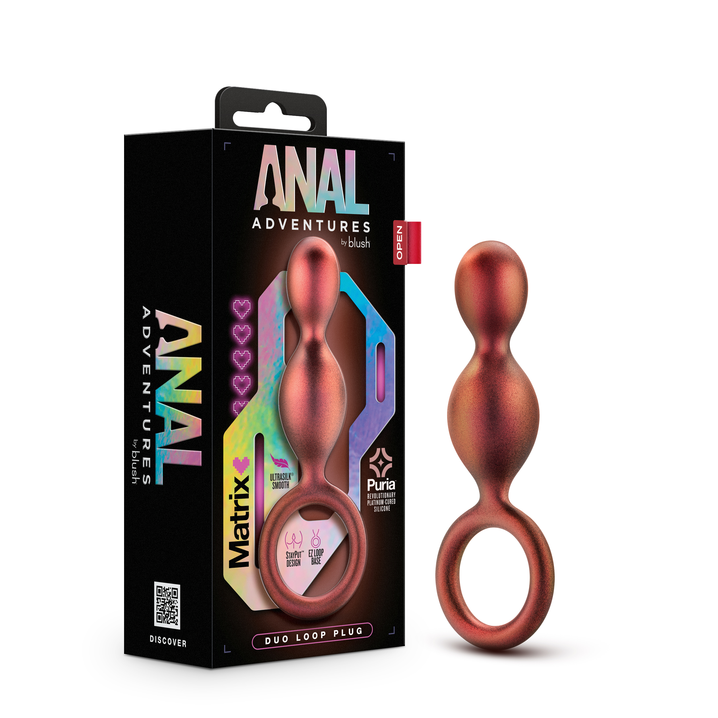 Blush Anal Adventures Matrix Duo Loop Copper 5.25-Inch Anal Plug