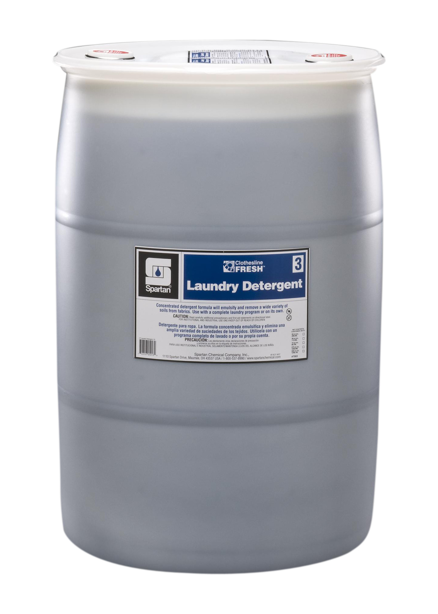 Spartan Chemical Company Clothesline Fresh Laundry Detergent 3, 55 GAL DRUM