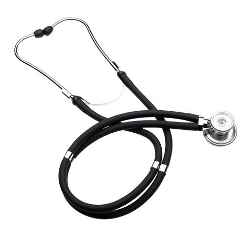 Adscope® 641 Sprague Stethoscope, 21" Tubing/30" Overall Length, Black, Double Tube Configuration, Zinc Chestpiece w/Mirror/Satin Finish