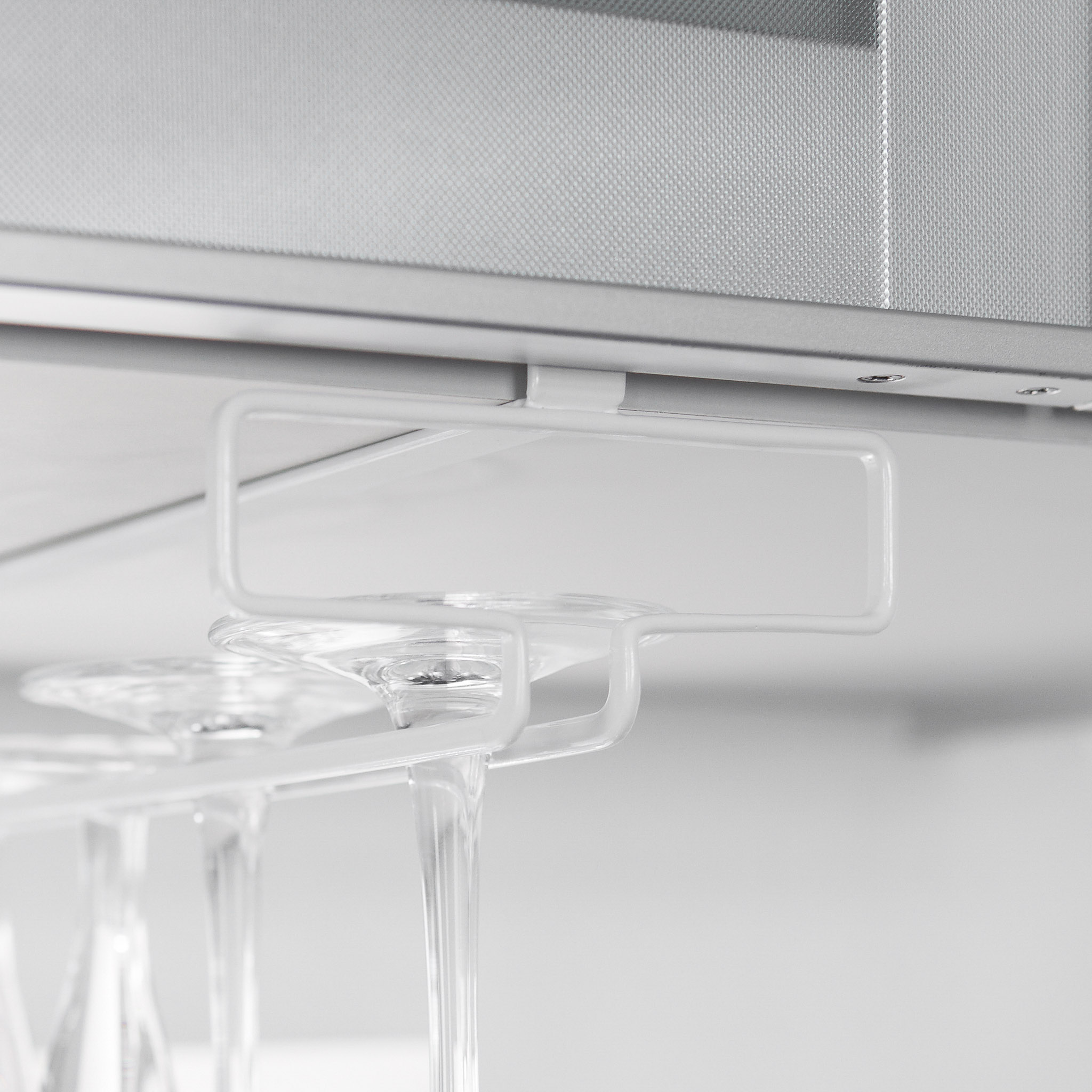 Under-Shelf Wine Glass Hanger : For Various Shelf Thicknesses