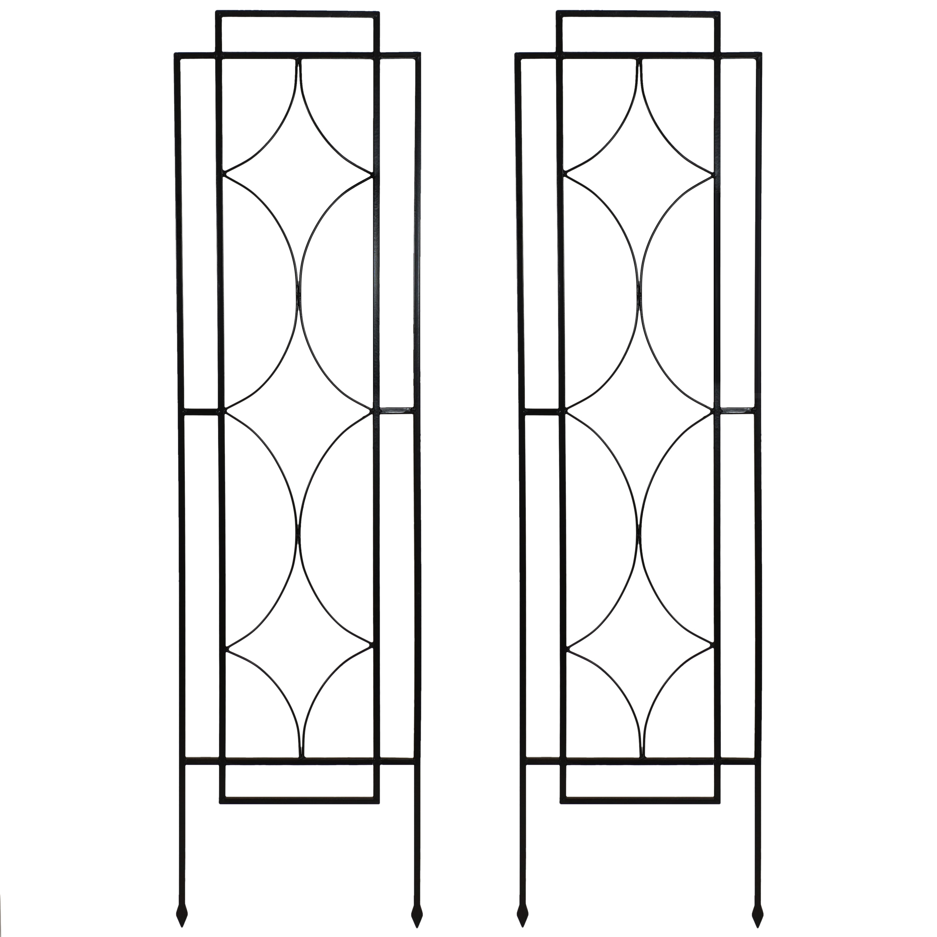 2-Piece Chic Diamonds Metal Garden Trellis - 60"