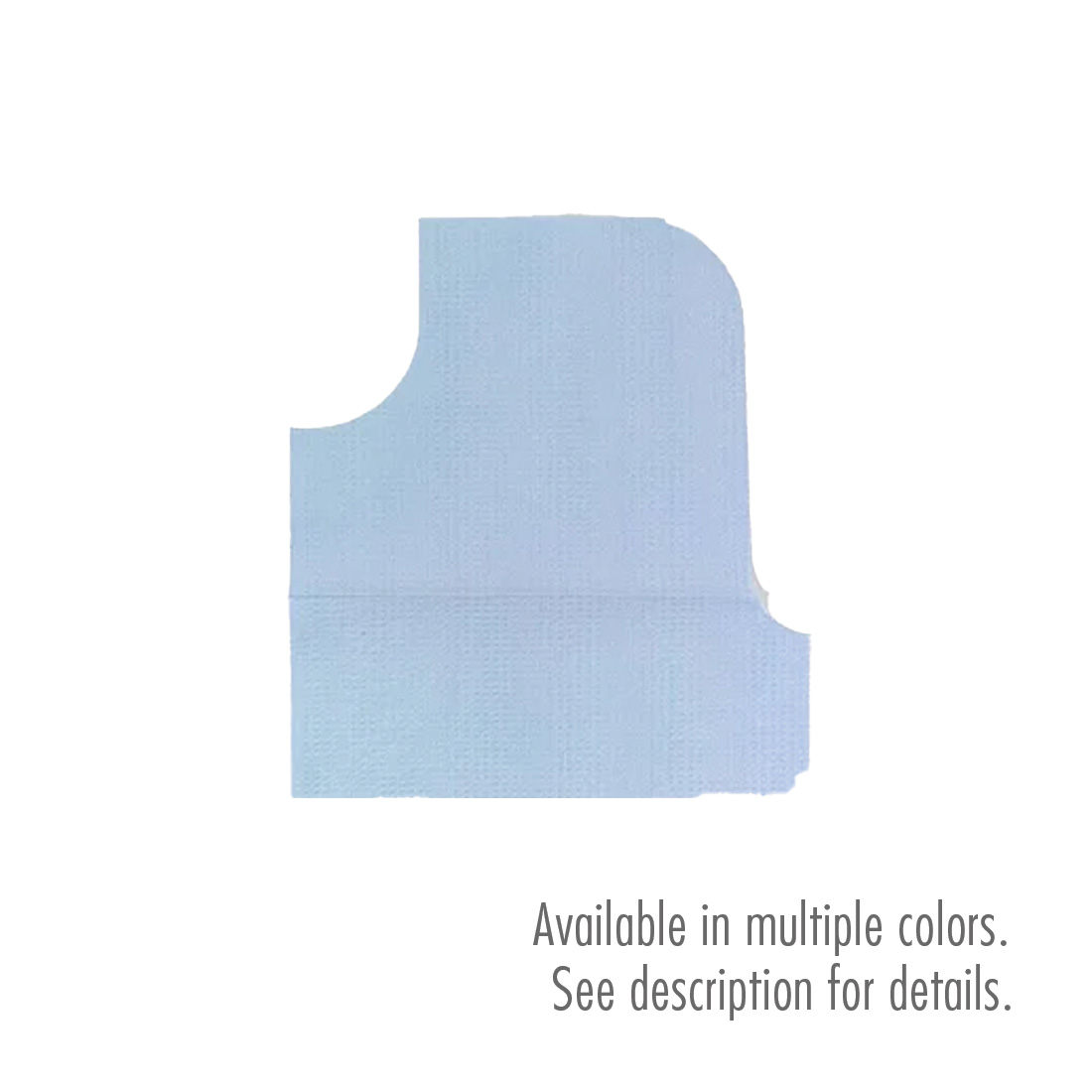 Prophy Bib Contour Neck Tissue/Poly/Tissue 3Ply 29" x 21" Blue - 100/Case