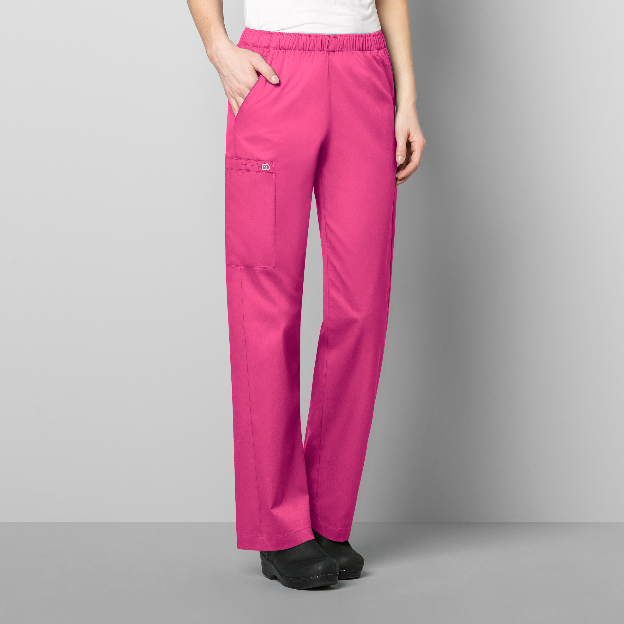 Wink Elastic Waist Cargo Scrub Pant-Wonder Wink