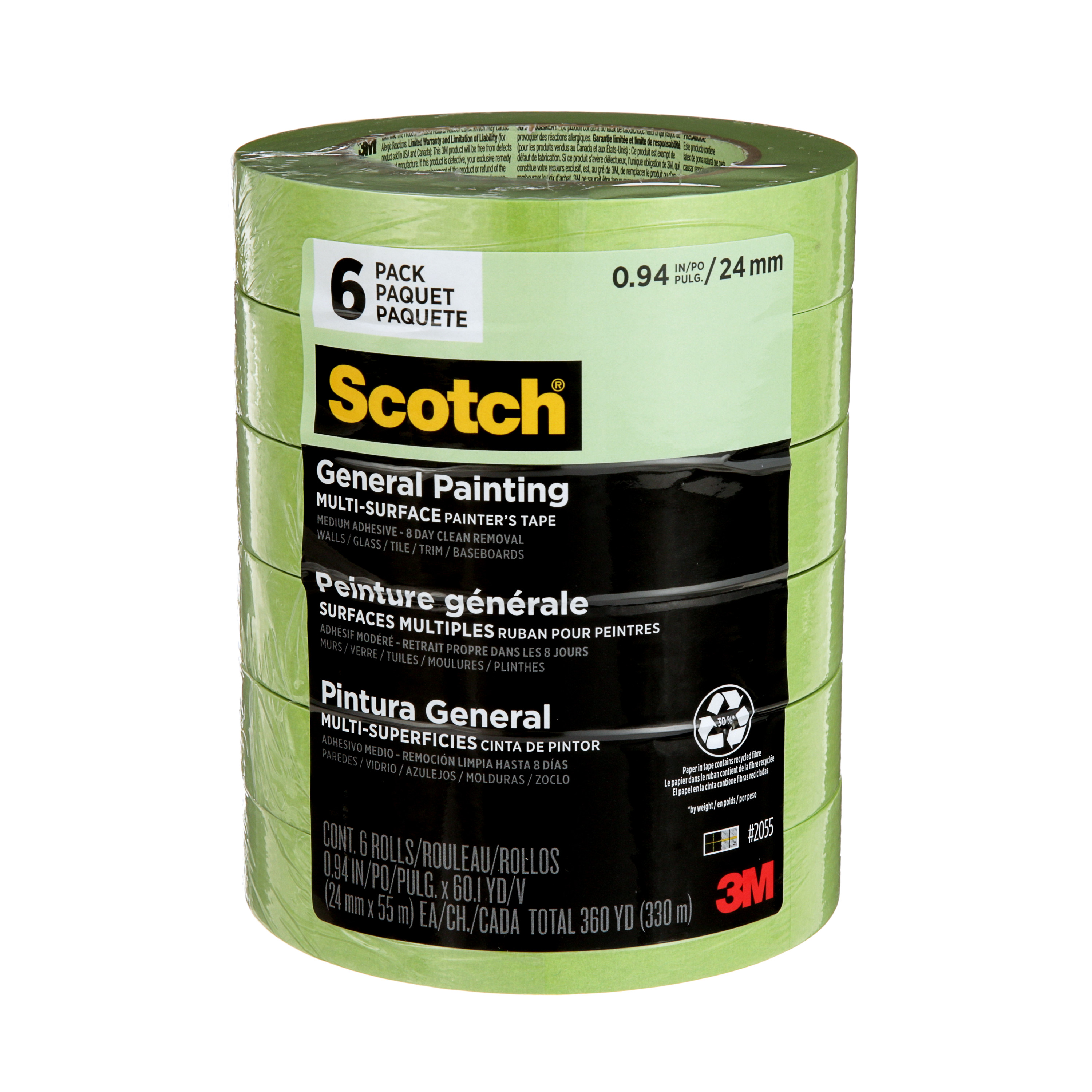 SCOTCH GENERAL PAINTING M/SURFACE TAPE 24MMX55M (6PK)