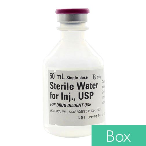 Sterile Water for Drug Diluent Use, 50ml Single Dose Vial