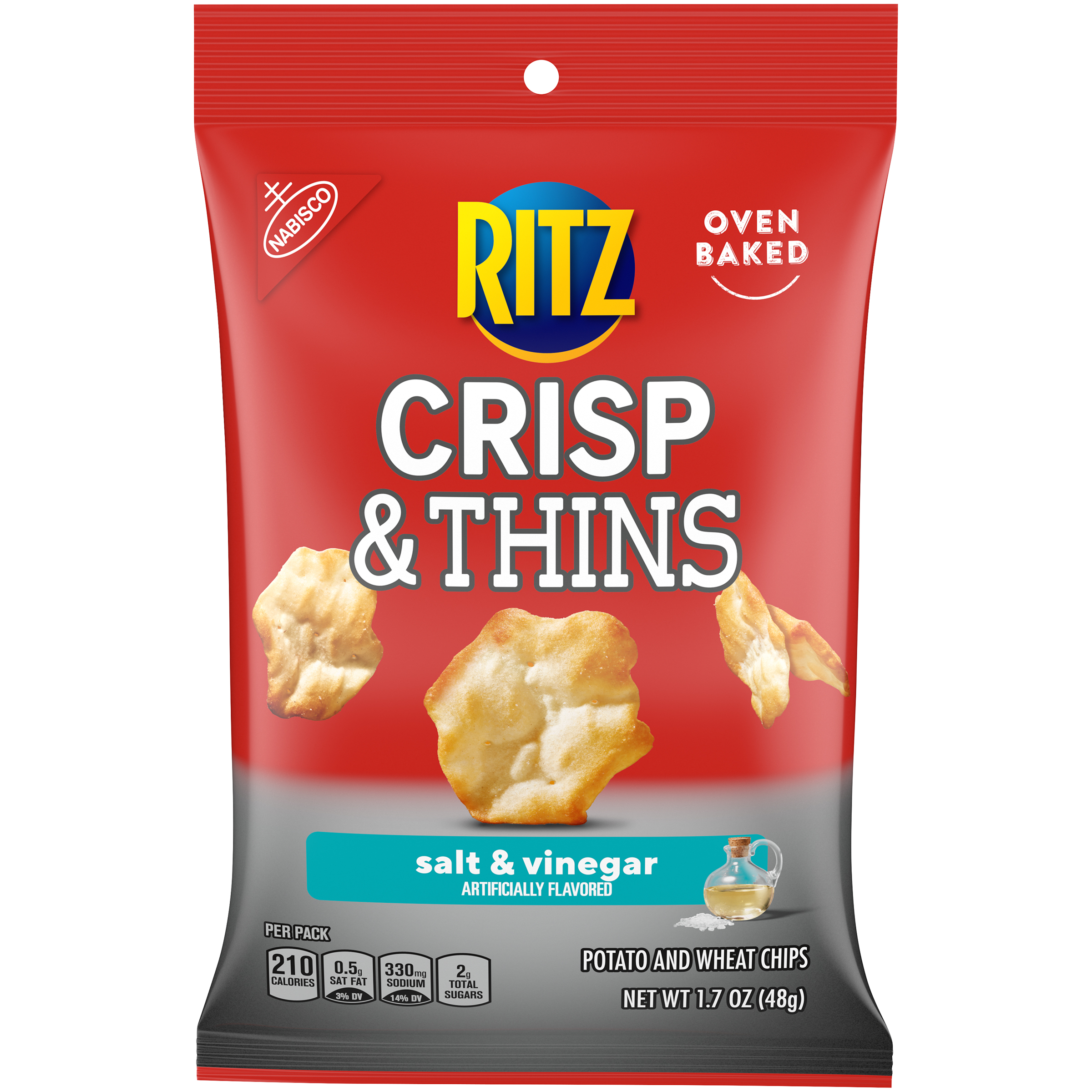 RITZ Crisp & Thins - Salt & Vinegar 12/1.7OZ