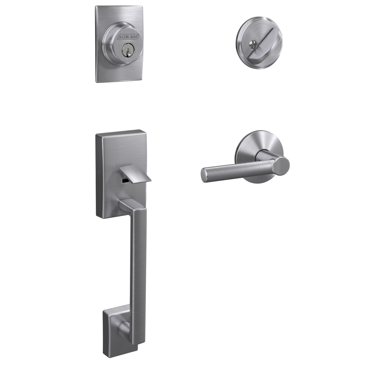 Custom Single Cylinder Handleset and Broadway Lever with Kinsler Trim