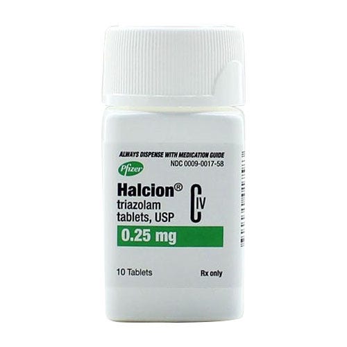 HalcionÂ® 0.25mg, Tablets - 10/Bottle