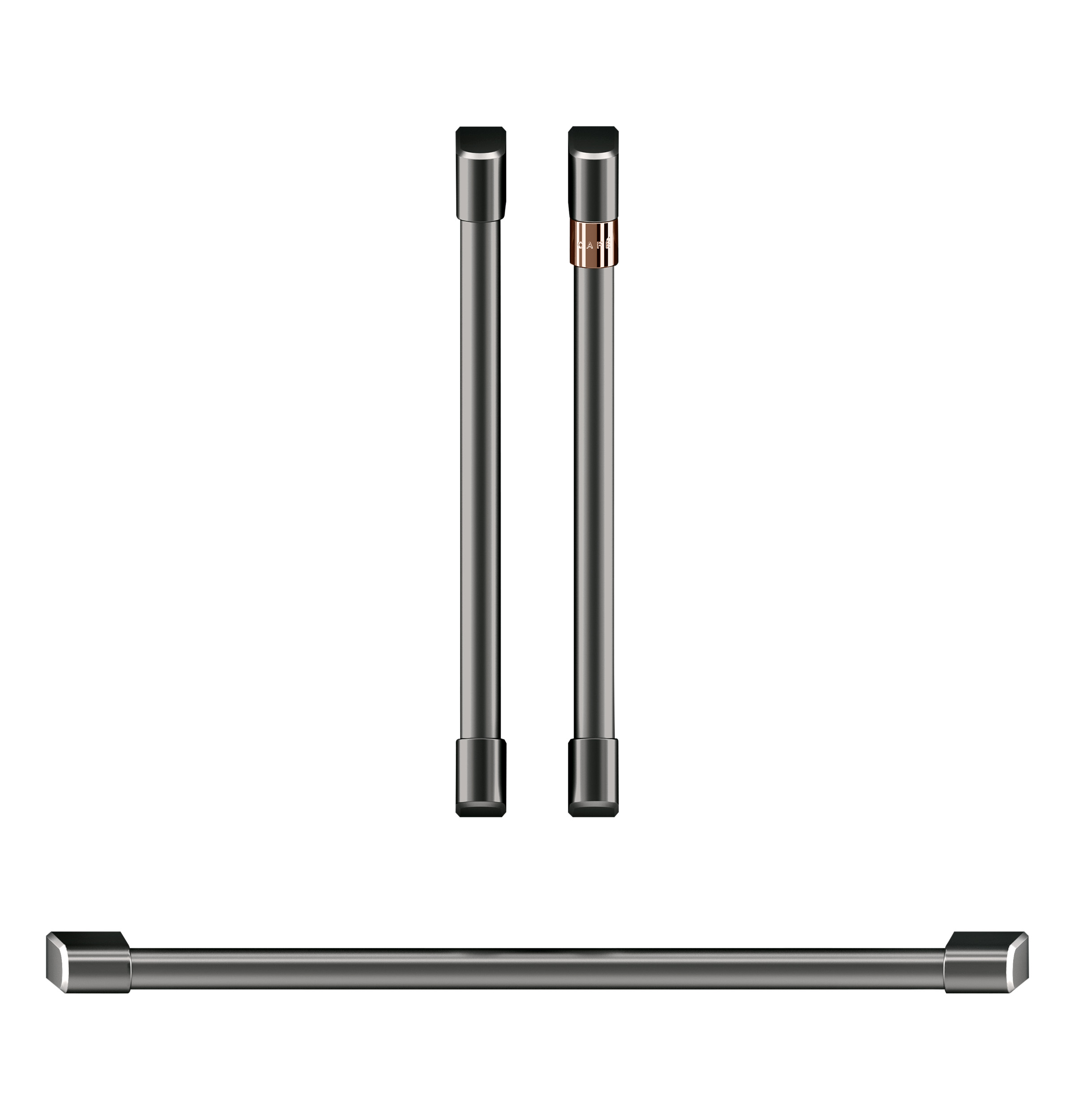 30" Width Hndl & Knob Kit for French-Dr Dbl Wall Ovens Brushed Black For use w/ Wall Ovens — Not Connectable
