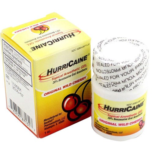 HurriCaine® Topical Anesthetic Gel 1 oz Jar, Wild Cherry