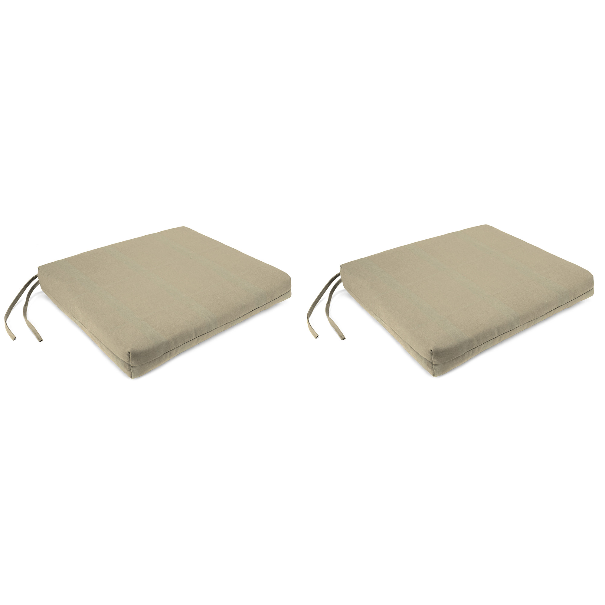 New Outdoor Chair Pad Seat Cushions with Ties 19" x 17", 2-Pack, Fade Resistant - Picture 3 of 21