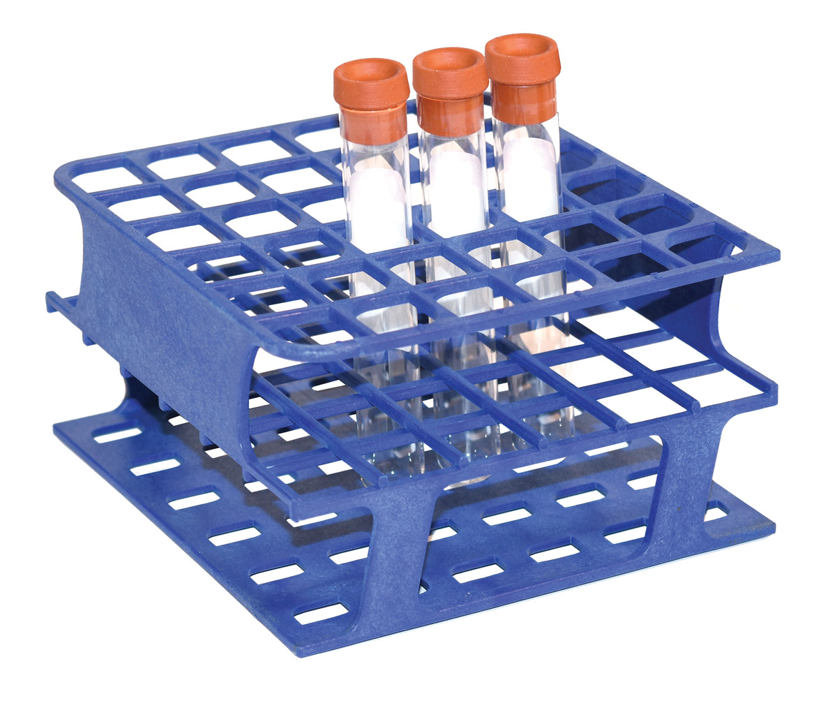 Blood Collection Tube Rack 36 Hole, 16mm, Blue, Autoclavable