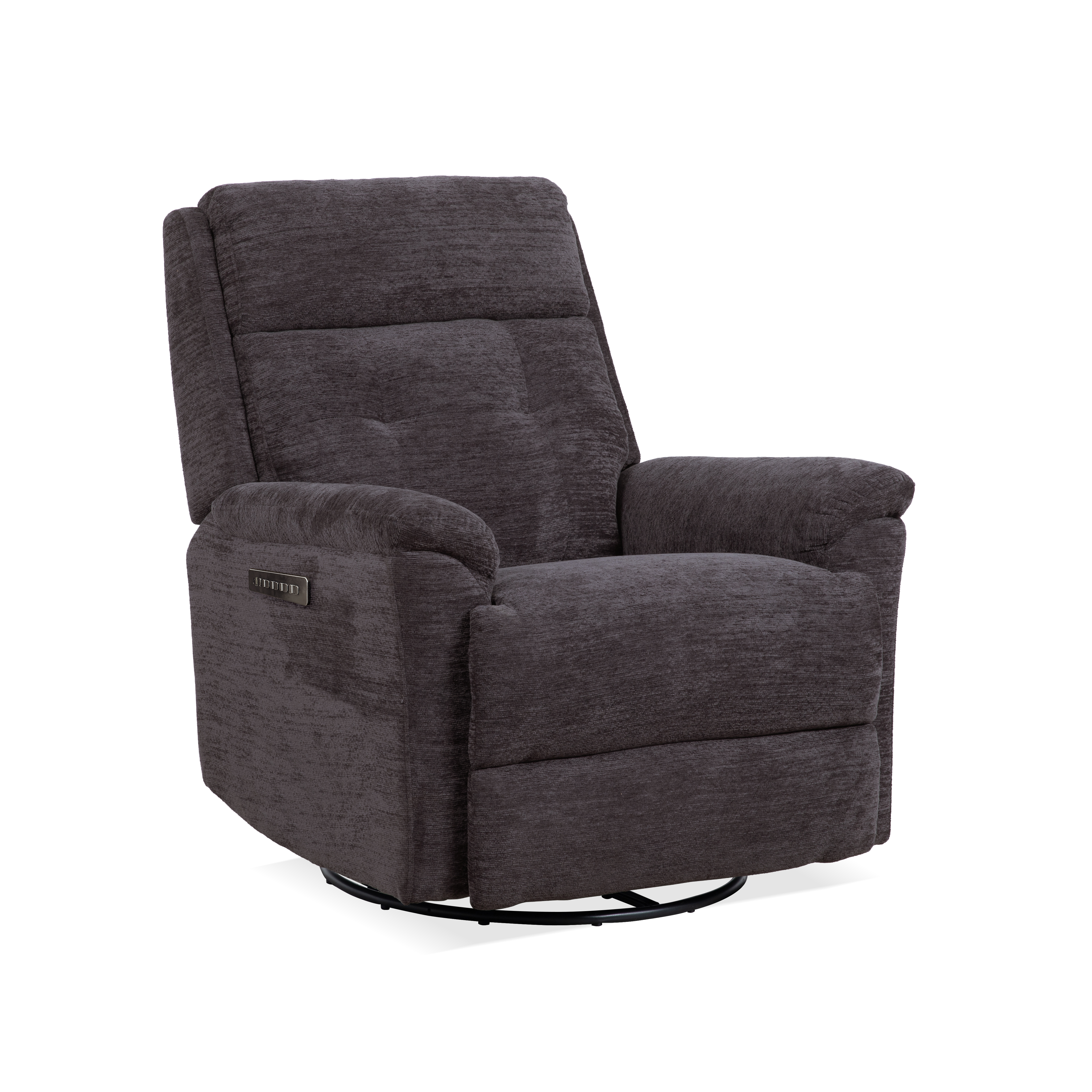 Flexsteel Sophisticated Power Swivel Gliding Recliner with Power Headrest & Lumbar