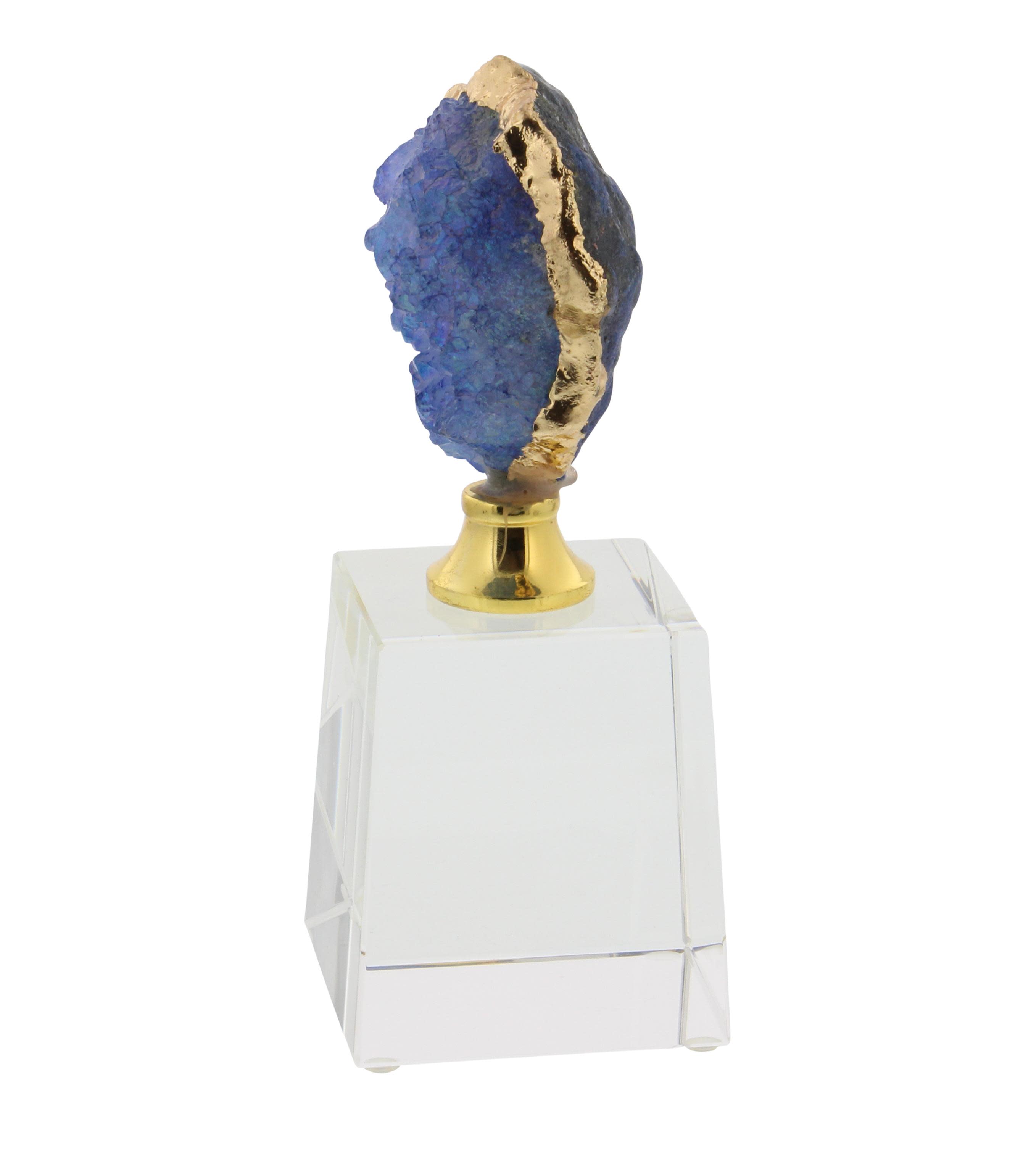 MTL GLS GEODE SCULPT 3"W, 8"H
