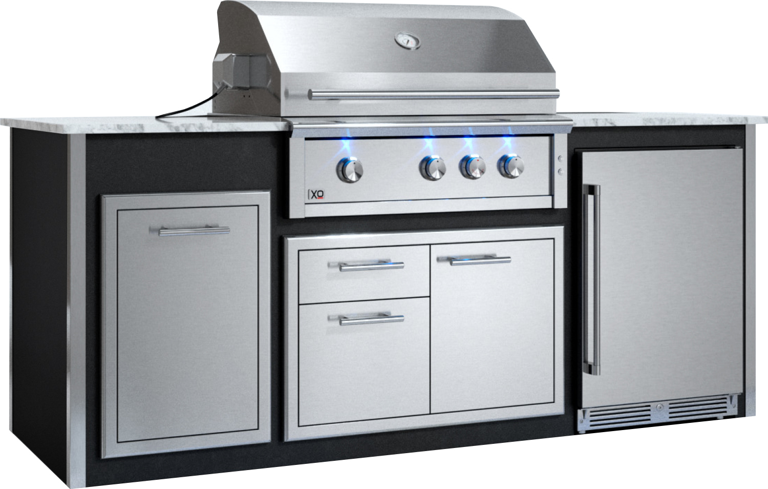 XO Appliances Factory Assembled, Appliance Ready Designer Island