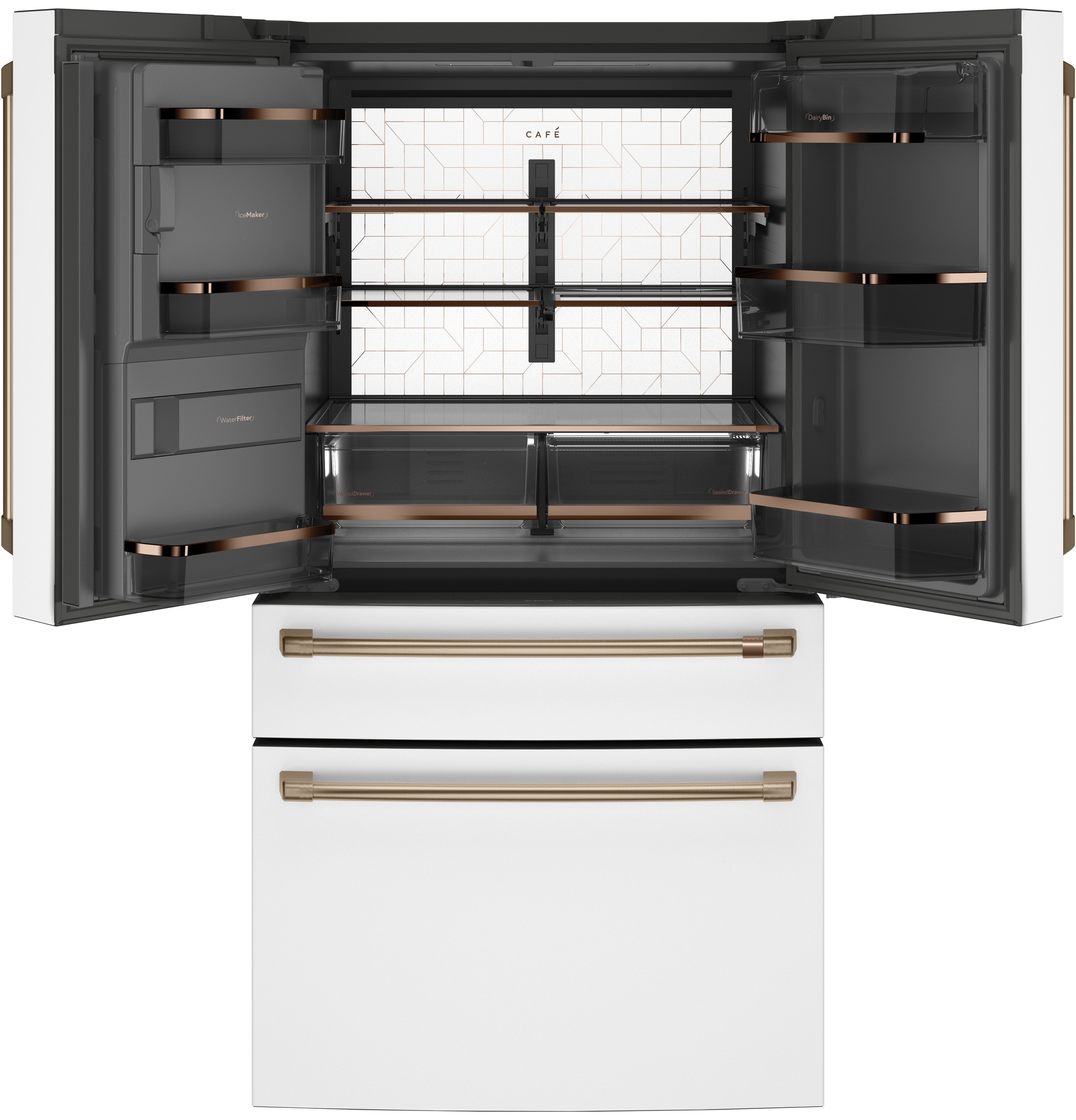 36" Std-Depth 28.0 CuFt 4 Dr French Dr Extrnl Dispnr Std Ice & Water XWF Filter ENERGY STAR® Qualified — Connectable via built-in WiFi view 3