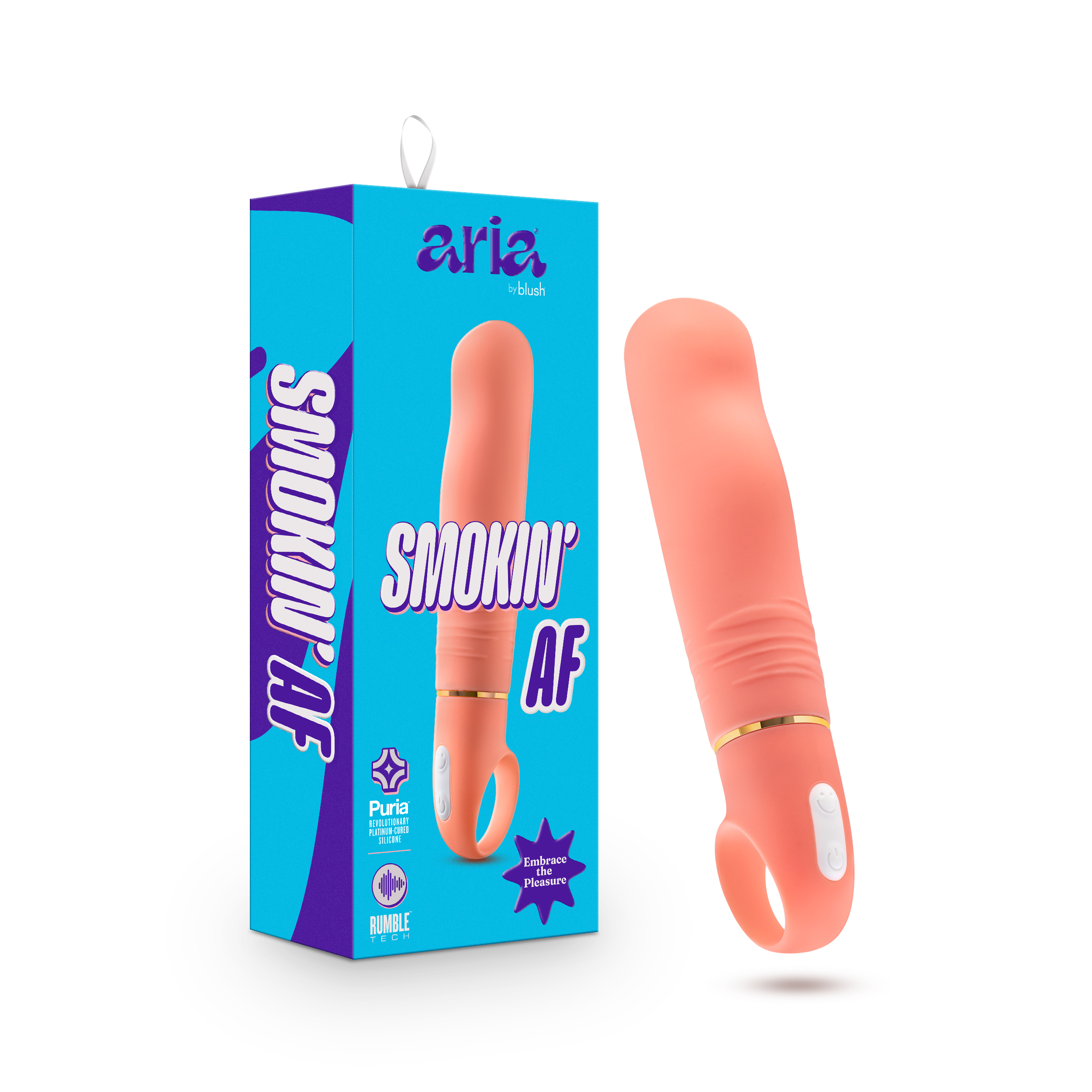 Blush Aria Smokin' AF G-Spot Coral 6-Inch Loop Handle Vibrator