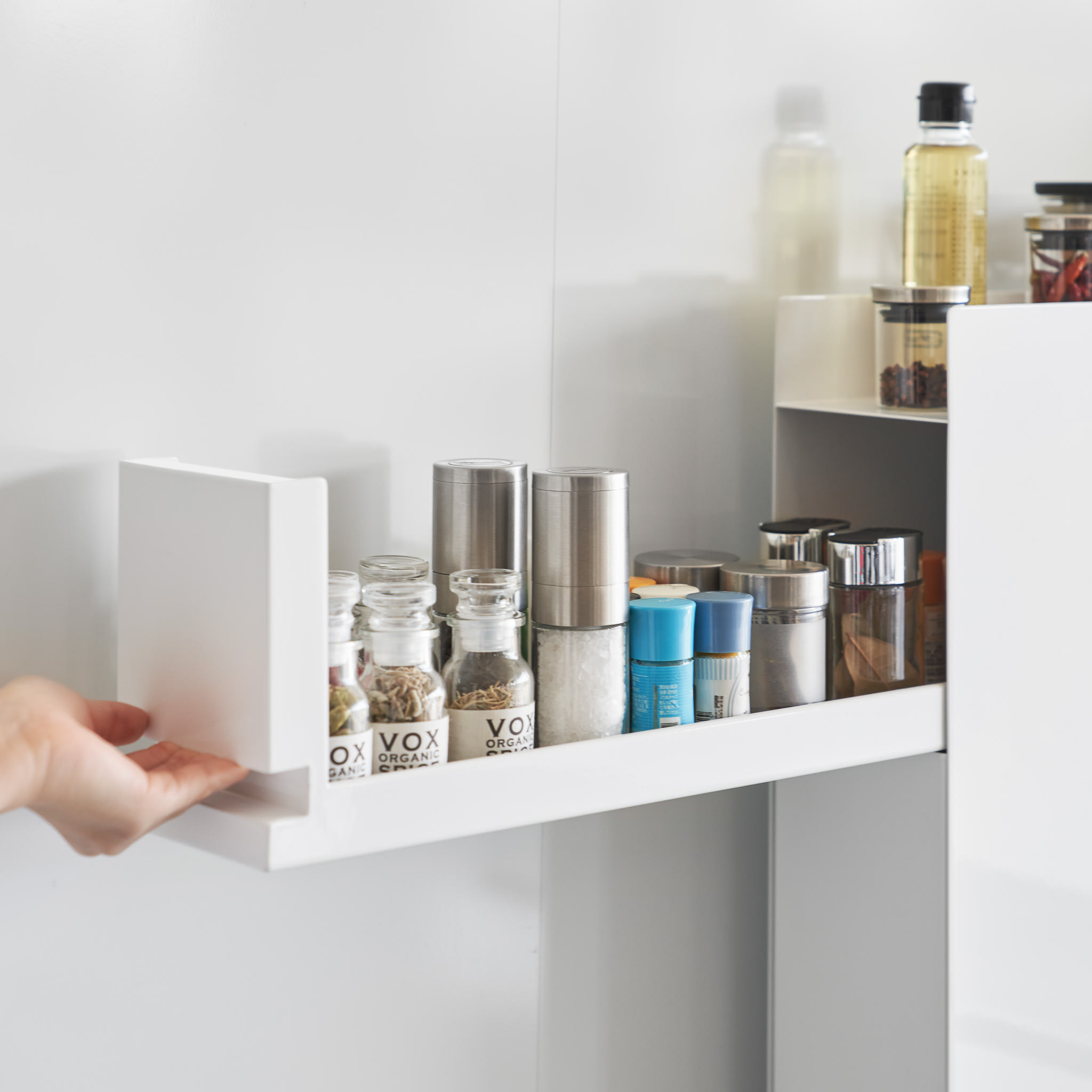 2-Tiered Sliding Seasoning Rack : Two Drawers