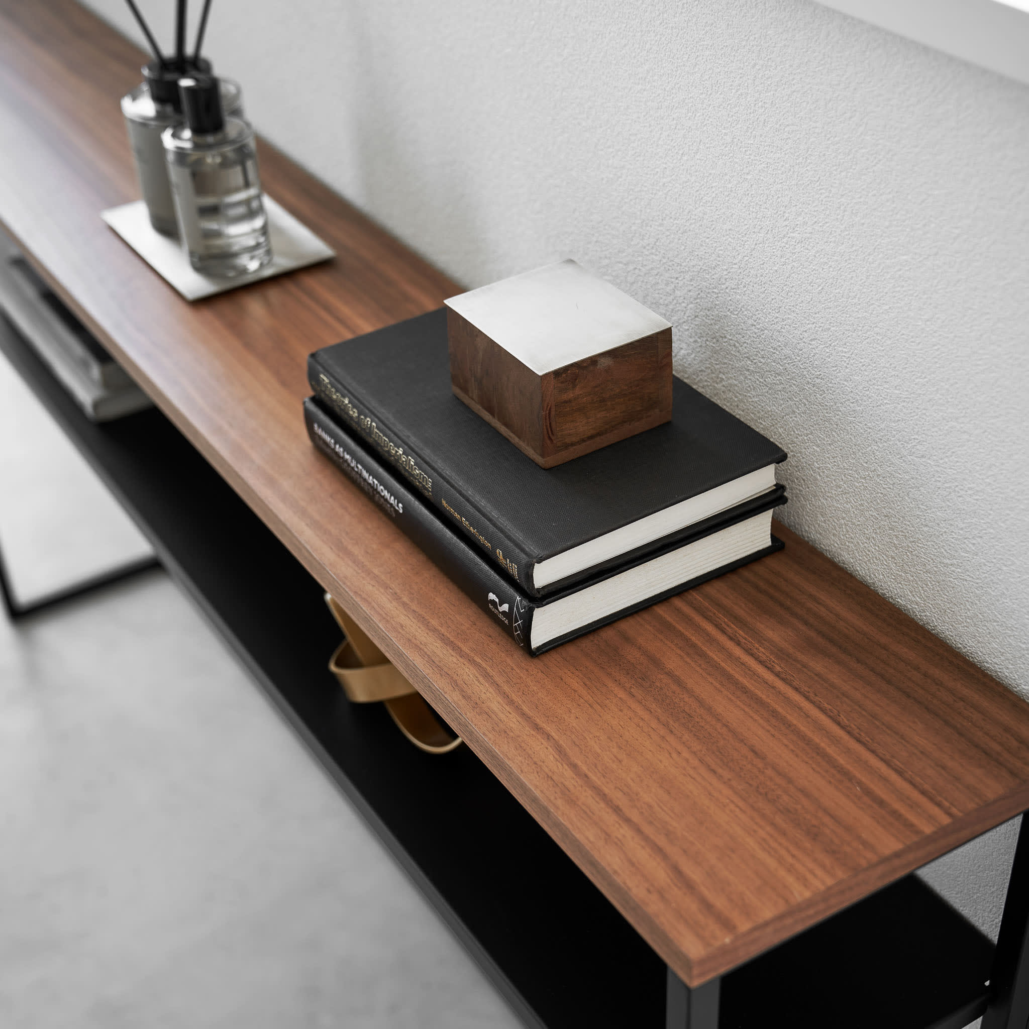 Console Table with Shelf : Stylish Wooden Shelf