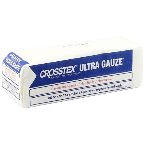 Ultra Gauze® Non-Woven Sponges, 3" x 3", 4 Ply, Non-Sterile, - 4000/Case