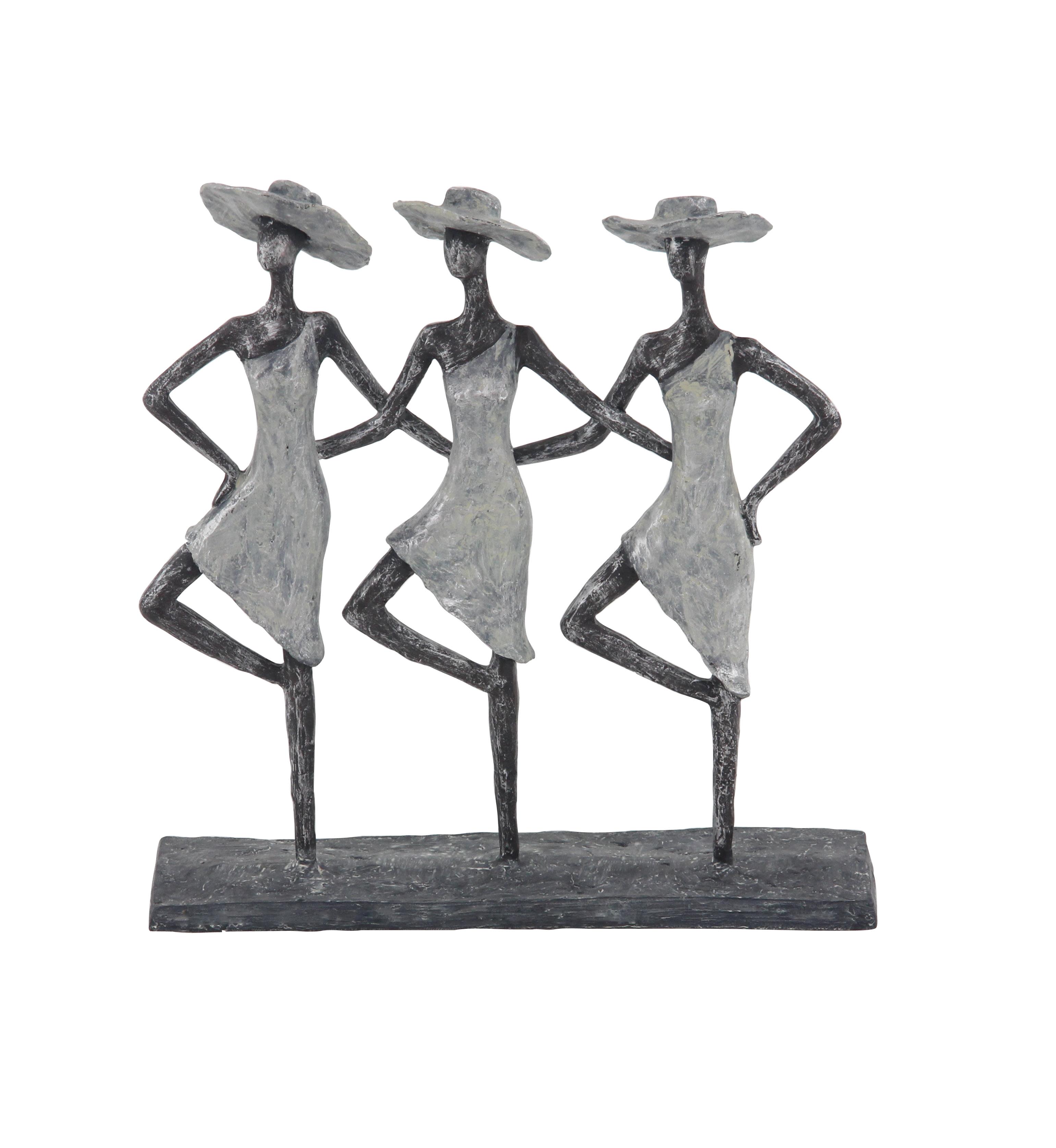 Black Polystone  Sculpture, 10" x 2" x 11"