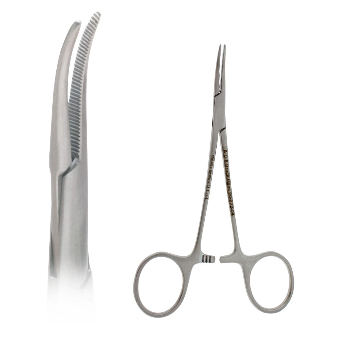 ACE Halsted Mosquito Forceps, curved, extra light tips