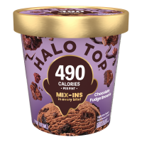 Chocolate Fudge Brownie Light Ice Cream, Lower Calorie Frozen Dessert Pint, 16 fl oz