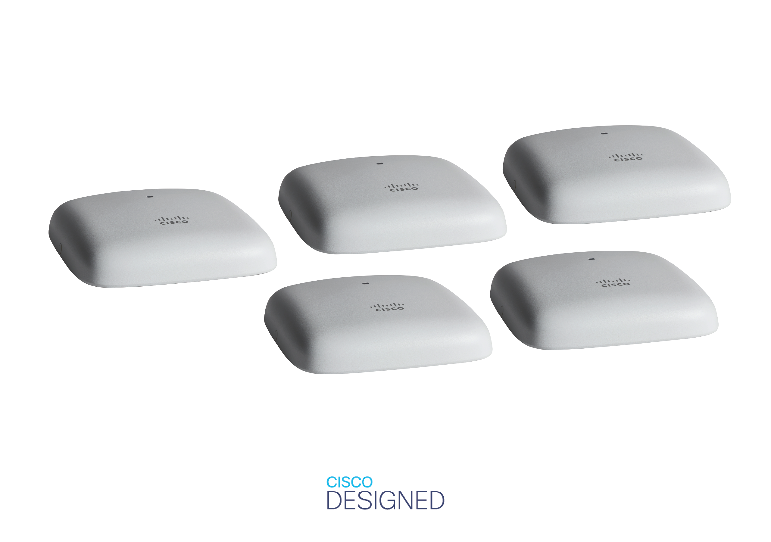 Picture of Cisco 140AC IEEE 802.11ac 1 Gbit/s Wireless Access Point - 2.40 GHz, 5 GHz - MIMO Technology - 1 x Network (RJ-45) - Gigabit Ethernet - Ceiling Mountable, Desktop, Wall Mountable, Rail-mountable - 5 Pack