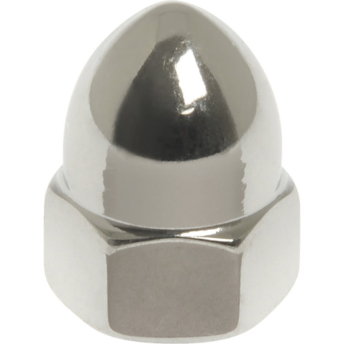 Polished Stainless Acorn Nuts (1/4"20) 10 pc