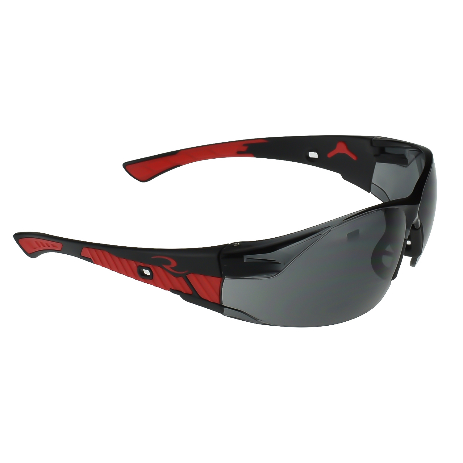 Obliterator Safety Eyewear - Black/Red Frame - Smoke Lens