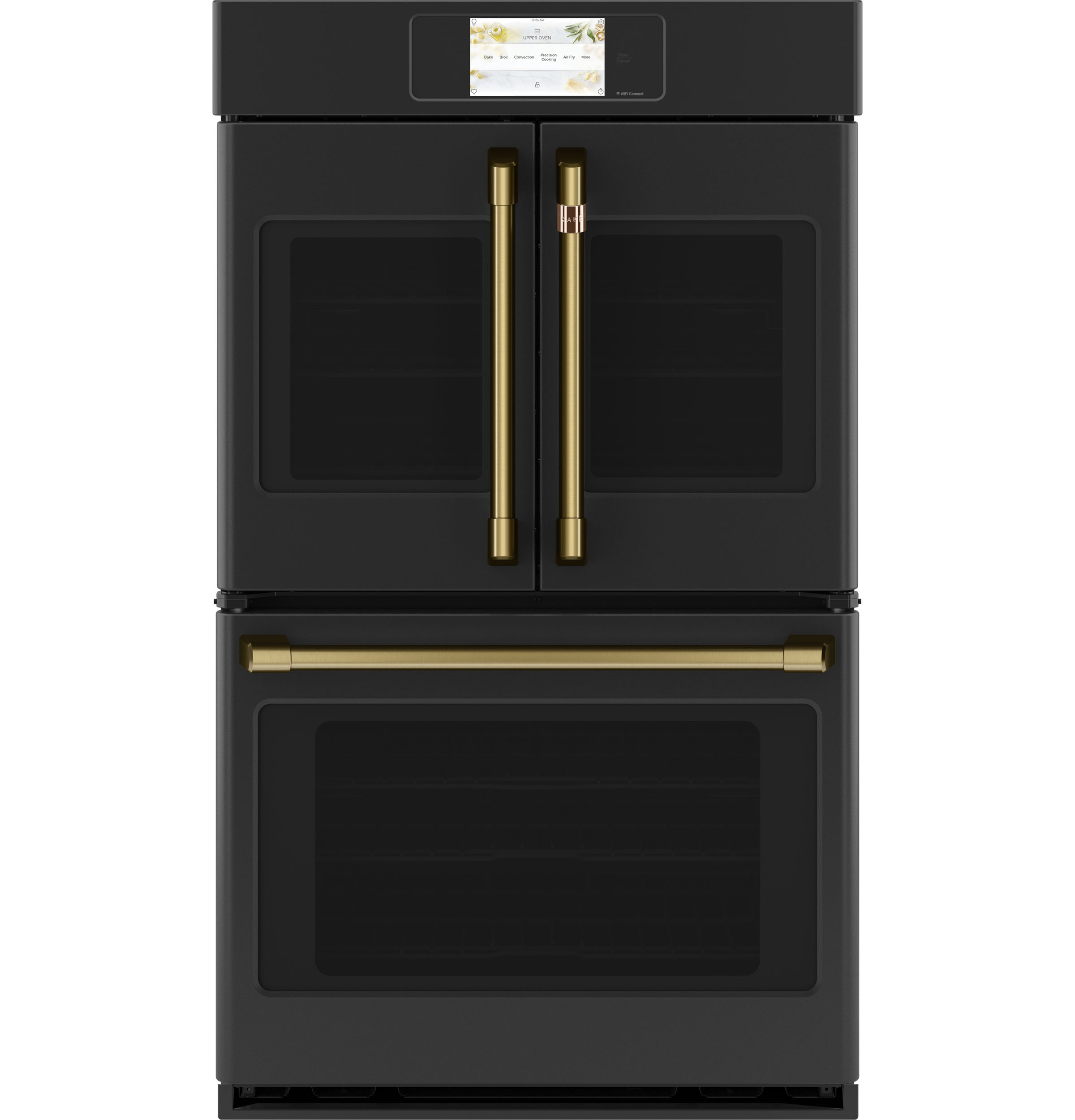 30" Width Hndl & Knob Kit for French-Dr Dbl Wall Ovens Brushed Brass For use w/ Wall Ovens — Not Connectable view 3