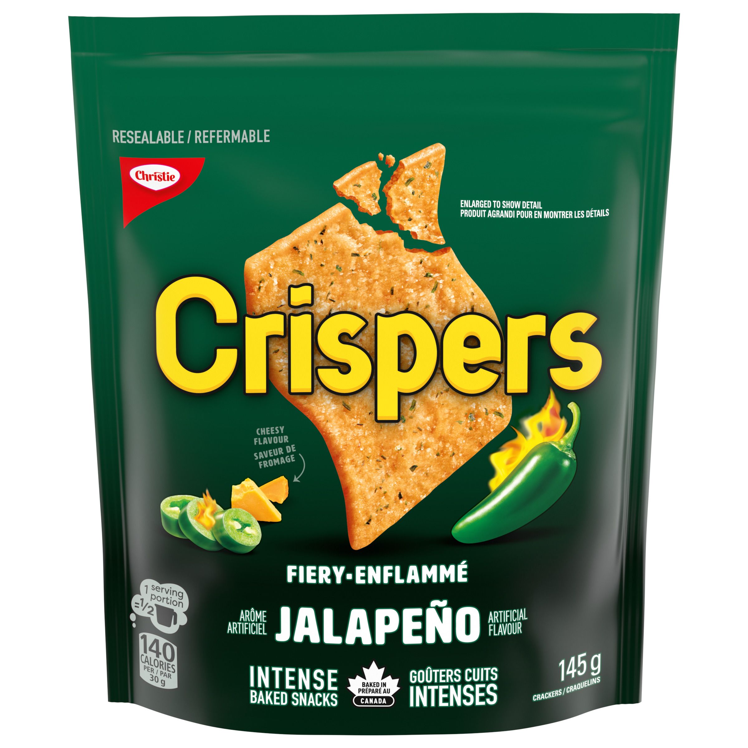 CRISPERS Fiery Jalapeño Crackers, 145g-1