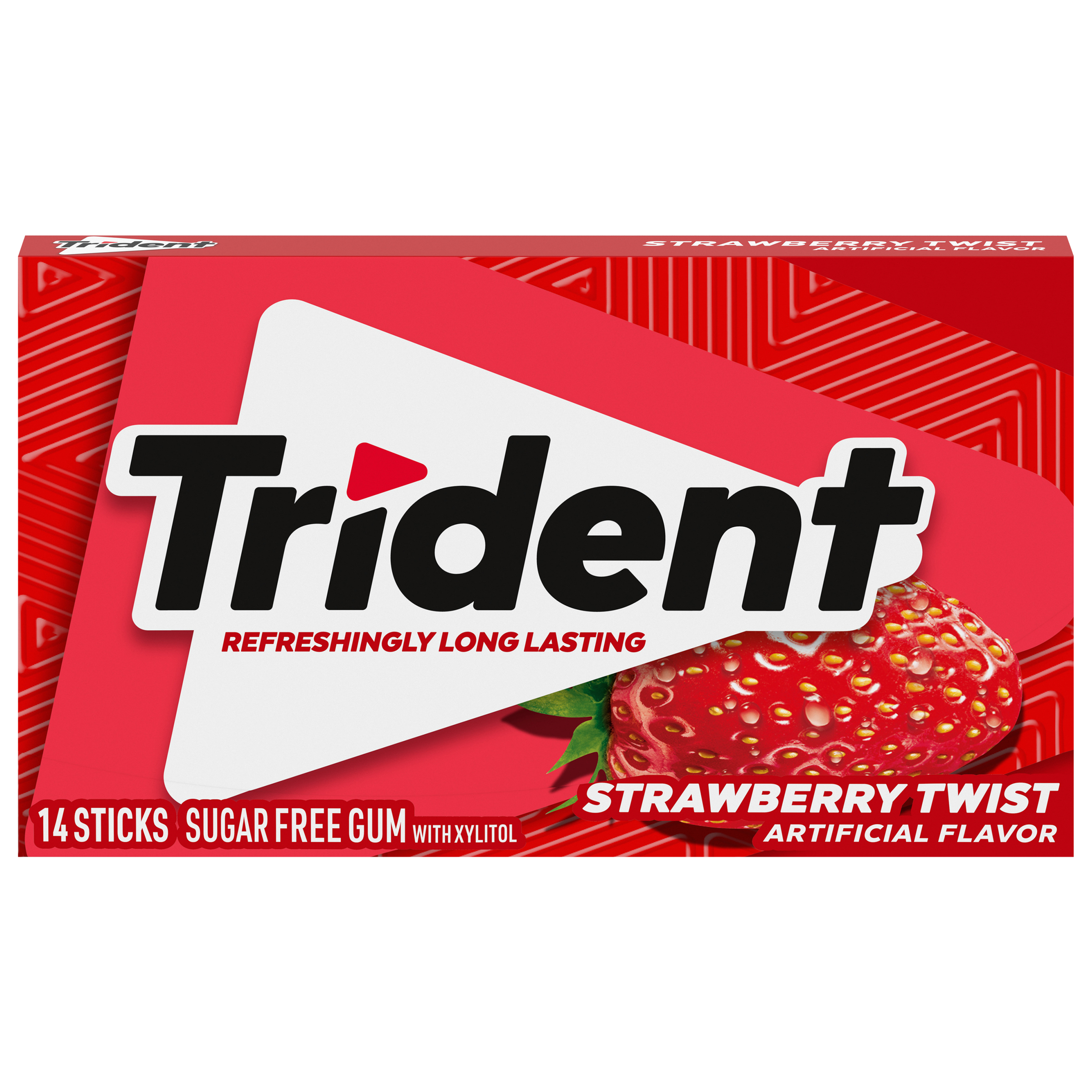 TRIDENT Strawberry Twist Sugar Free Gum 14PCS 12x12
