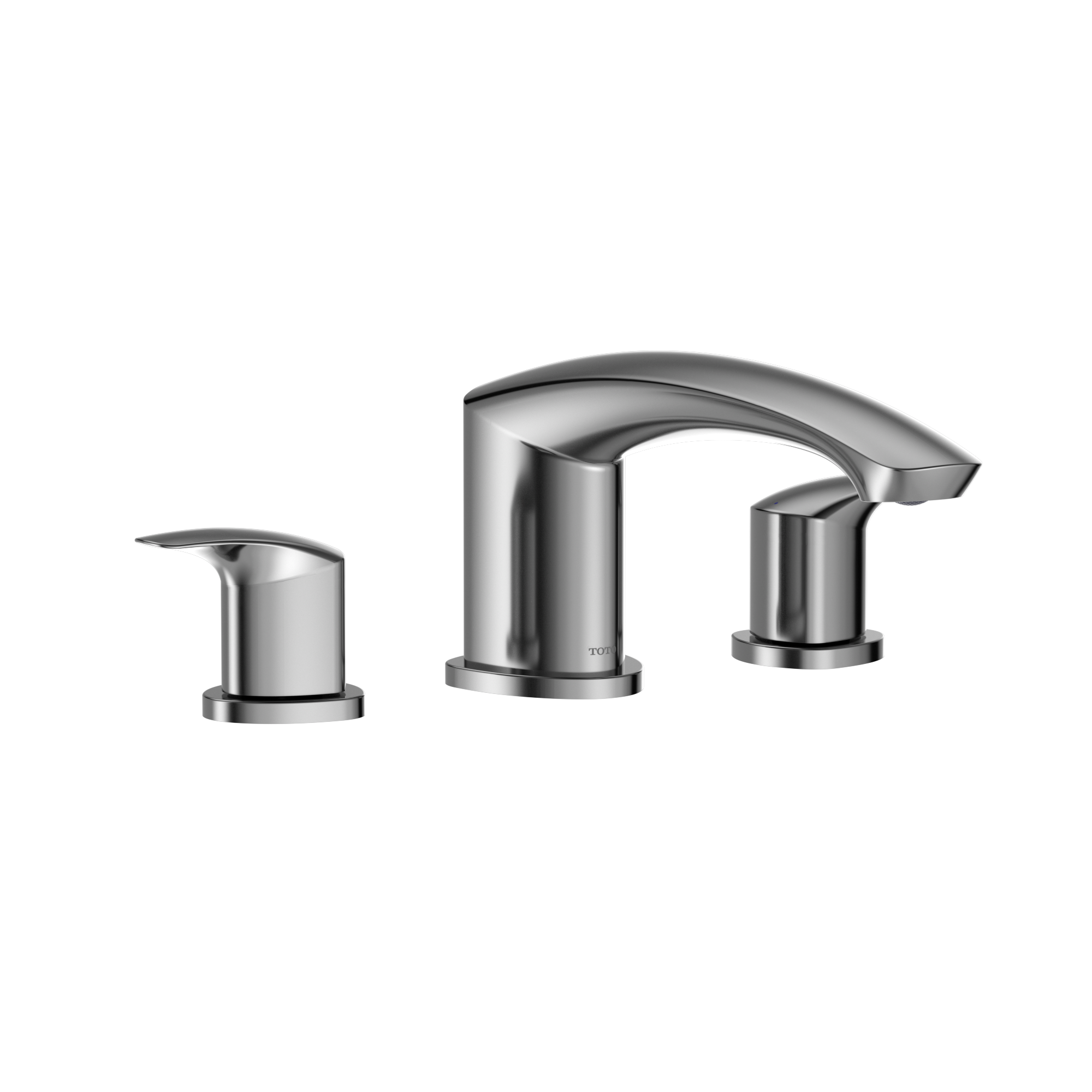 TOTO GM Two-Handle Deck-Mount Roman Tub Filler Trim, Polished Chrome, Brass, TBG09201U#CP