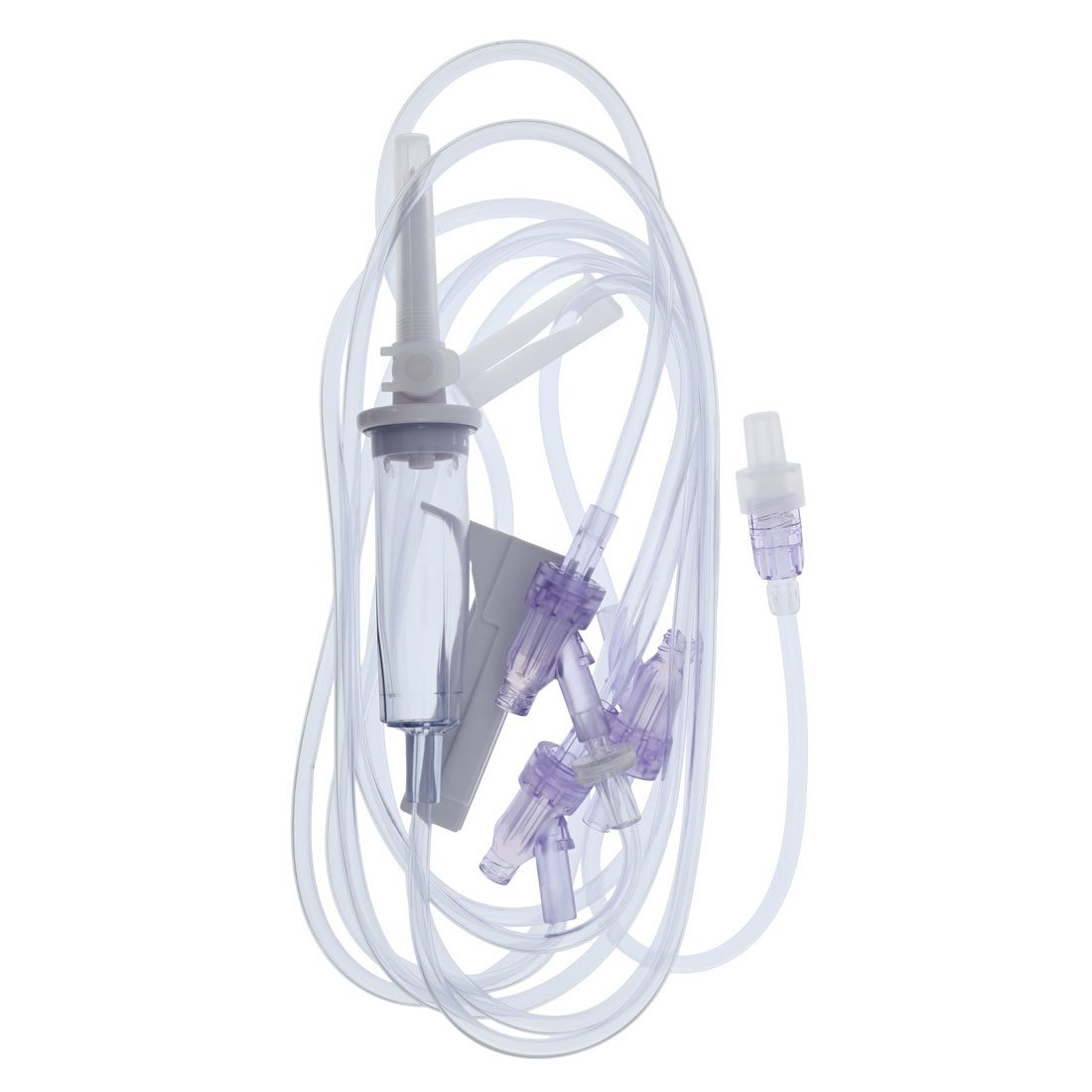 V1447 - IV Administration Set, 115" 15 drp/ml w/3 Y Injection Sites, Universal Spike Backcheck Valve and SPIN-LOCK® Connector SPIN-LOCK® Connector