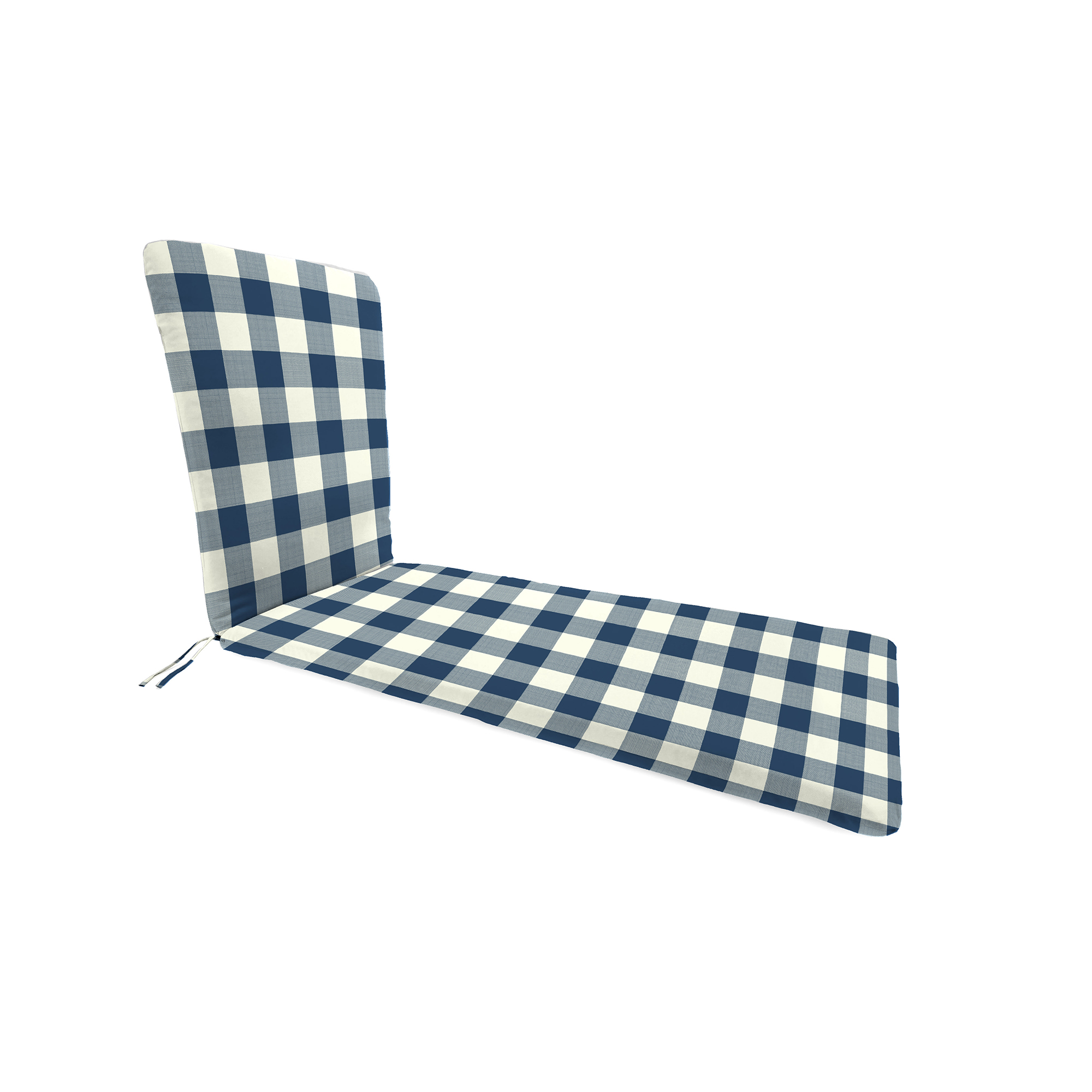 New Outdoor Patio Chaise Lounge Chair Cushion with Ties 74" x 22", UV Treated - Picture 10 of 18