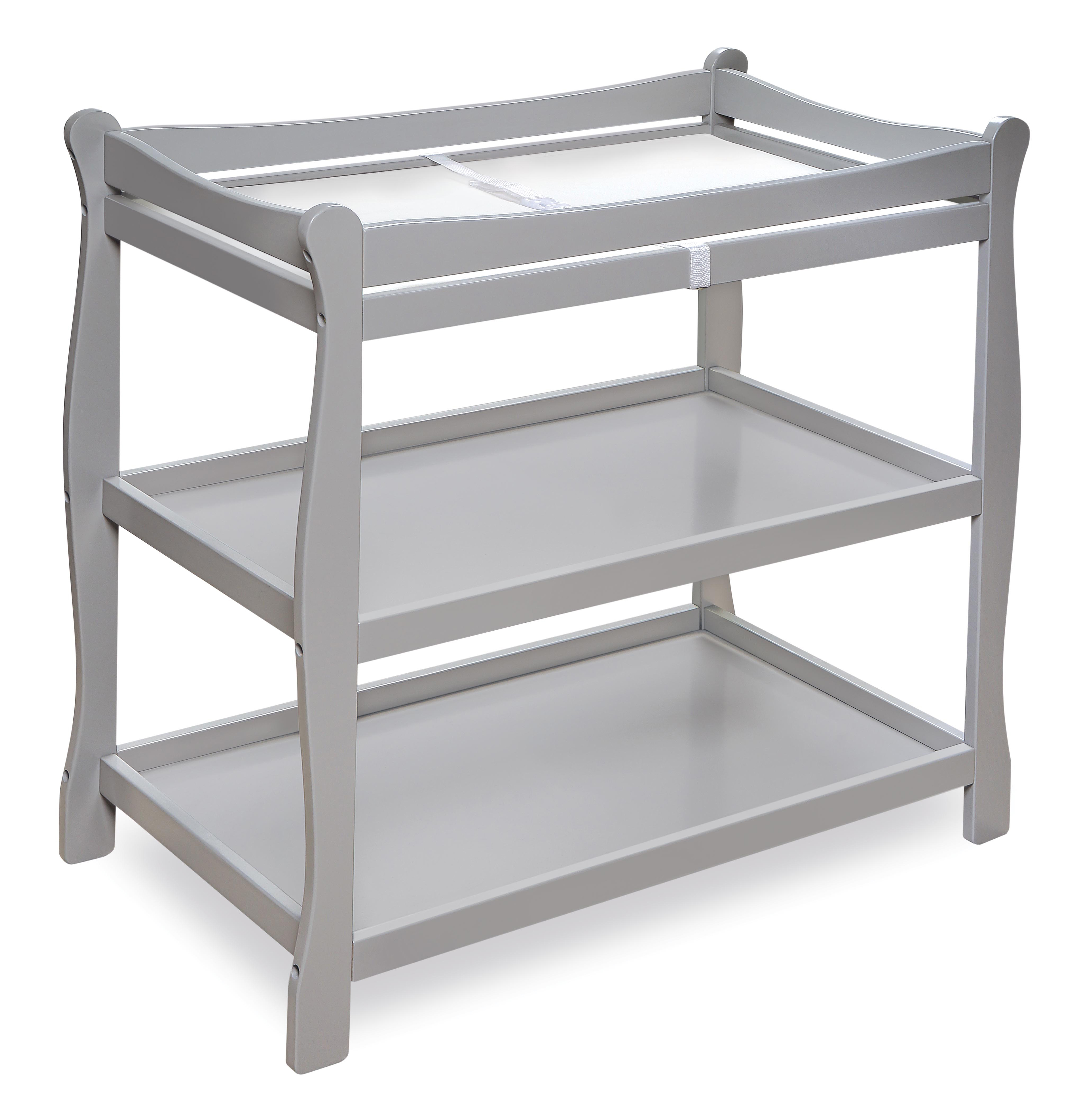 Sleigh Style Baby Changing Table - Gray