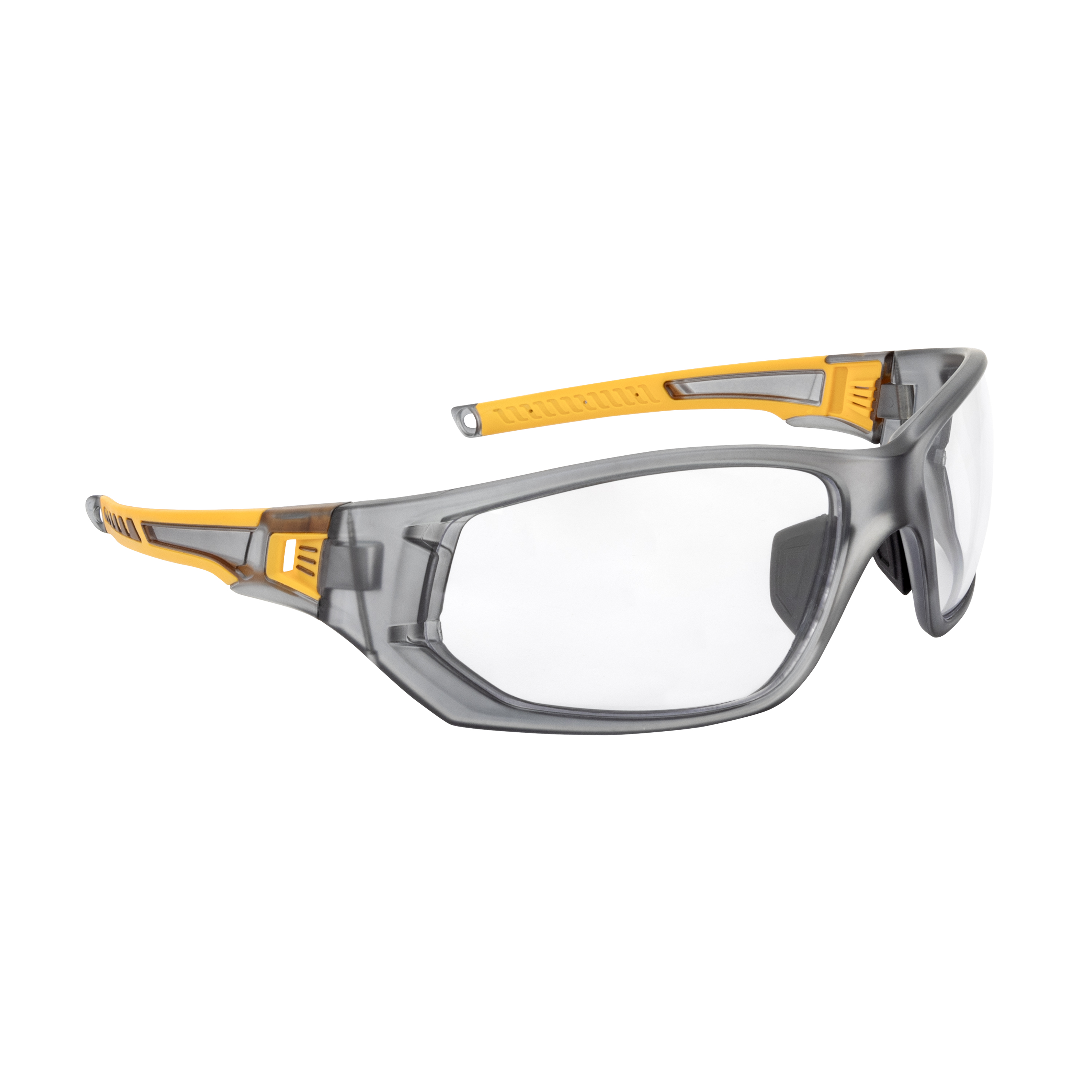 DPG112 Miter Protective Eyewear - Gray/Yellow Frame, Clear Lens