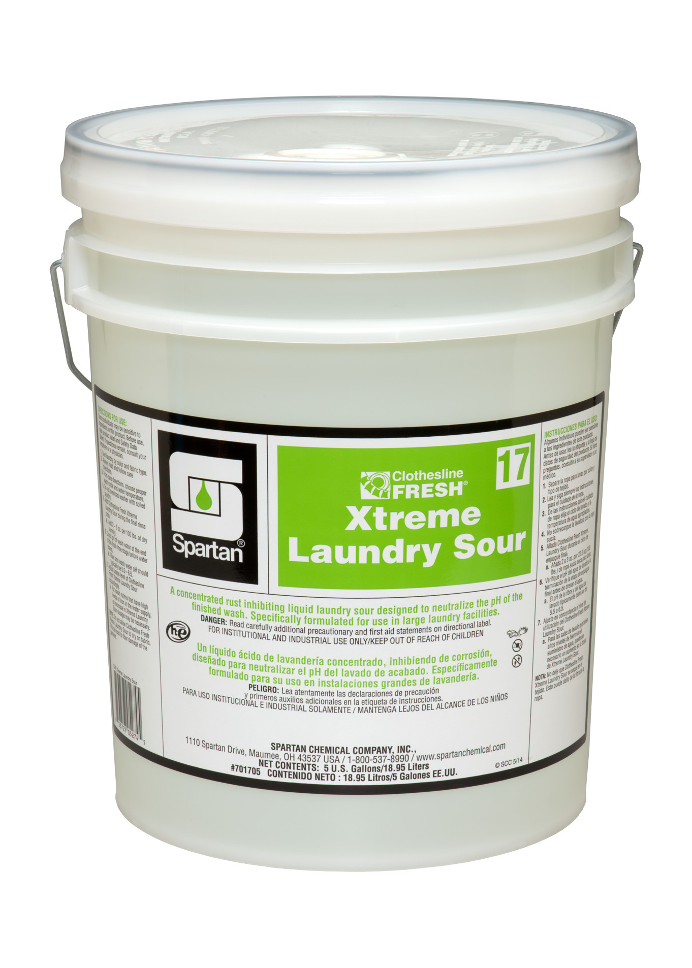 Spartan Chemical Company Clothesline Fresh Xtreme Laundry Sour 17, 5 GAL PAIL